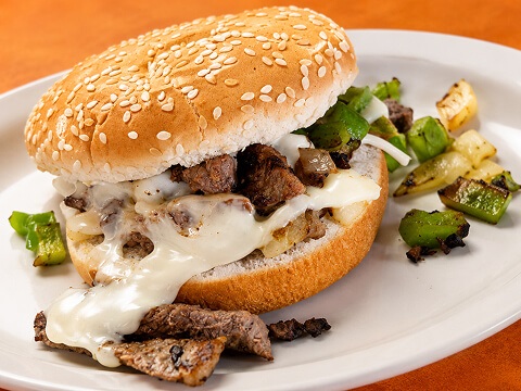 Juicy diner standard beef burgers and hot toasted sandwiches