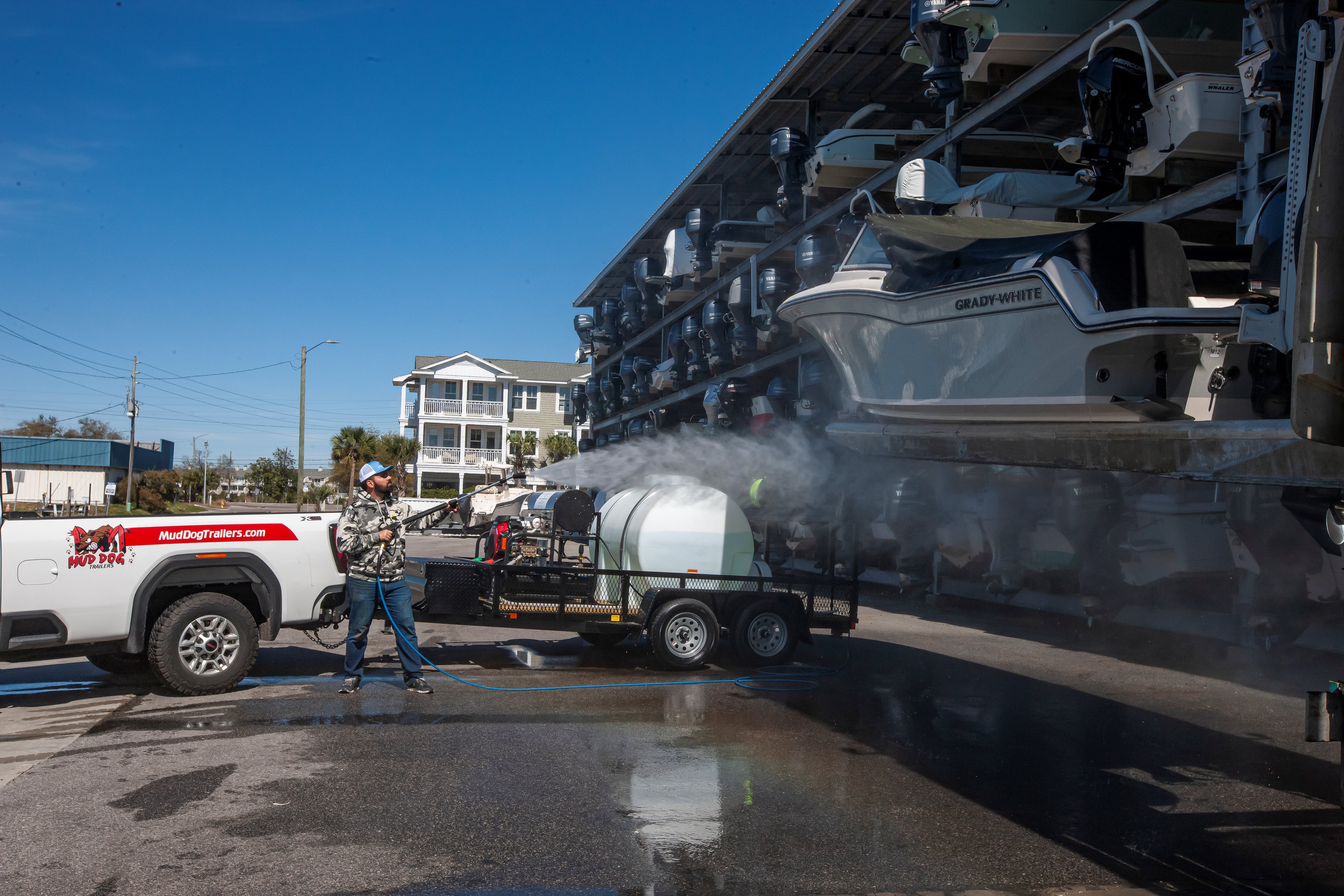 8GPM Super Mud Dog Trailer - Mud Dog Pressure Washing Trailer