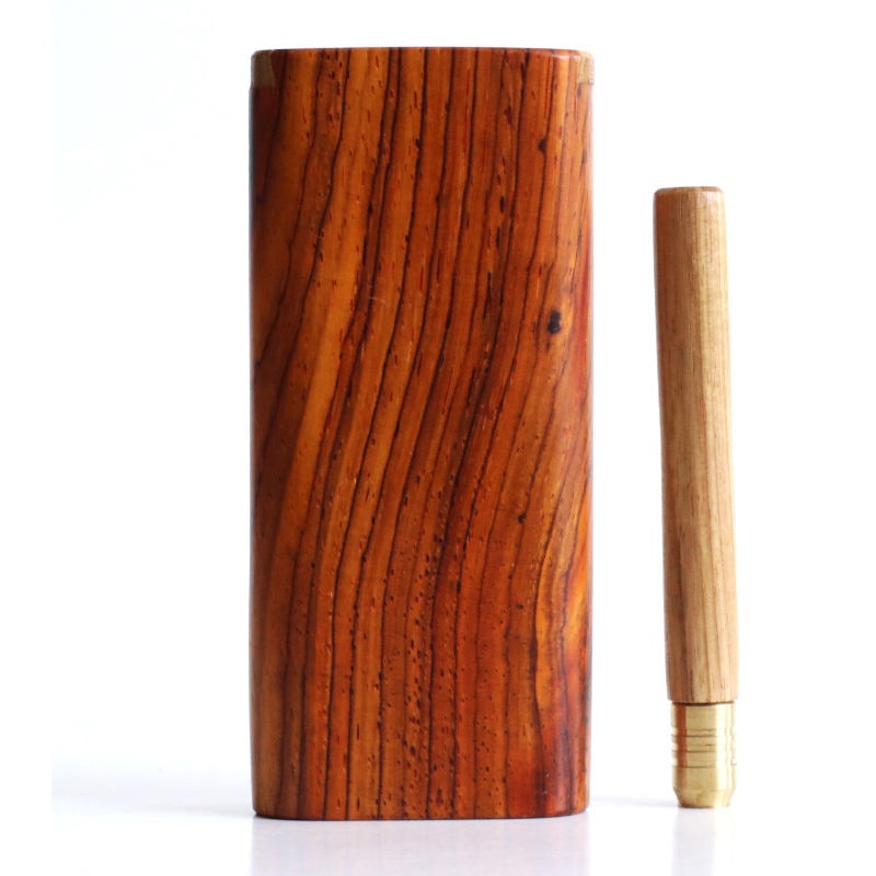 Cocobolo Slider Lid Dugout & One Hitter-Classy Handcrafted American Stash Box