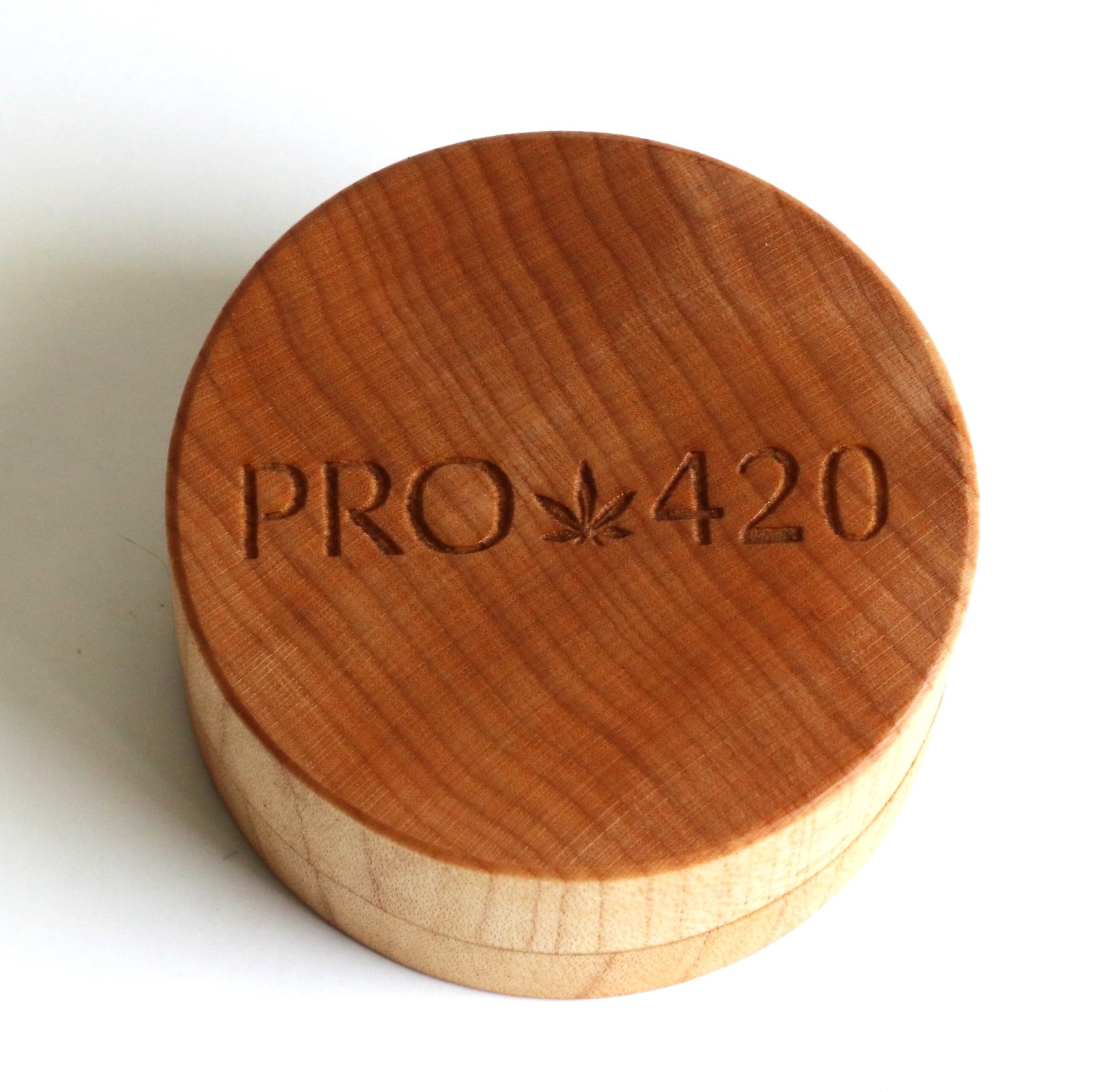 PRO420 Maple Wood Grinder- 2 Piece simple easy to use herb grinder