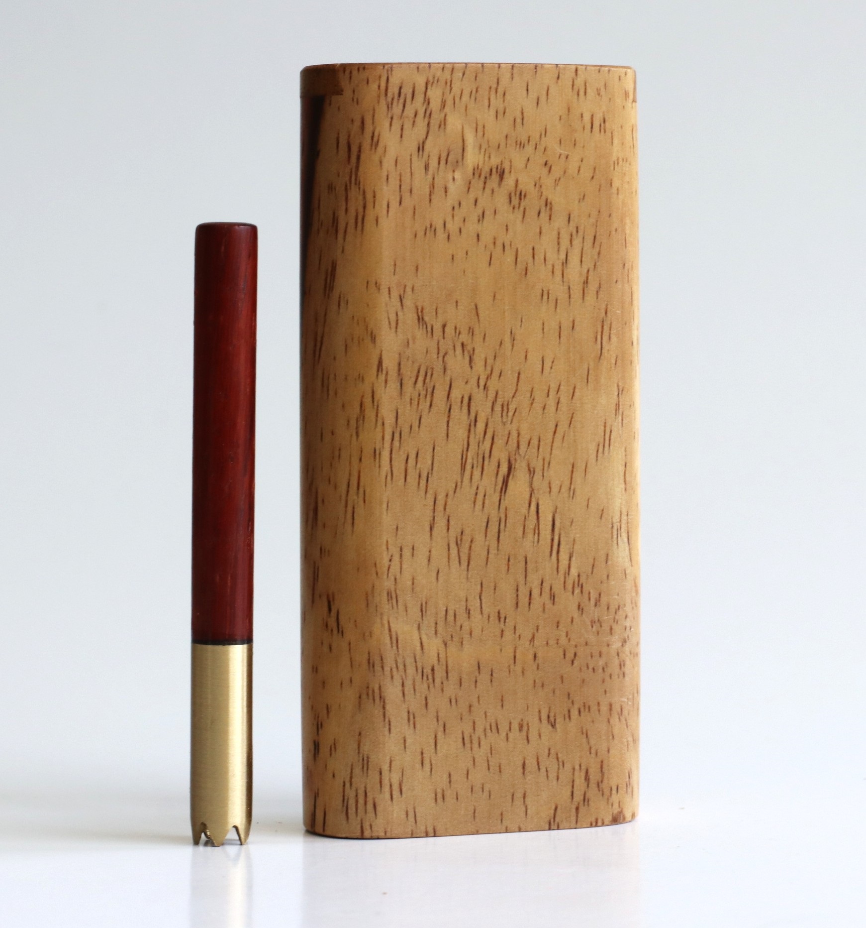 Cocobolo Slider Lid Dugout & One Hitter-Classy Handcrafted American Stash Box