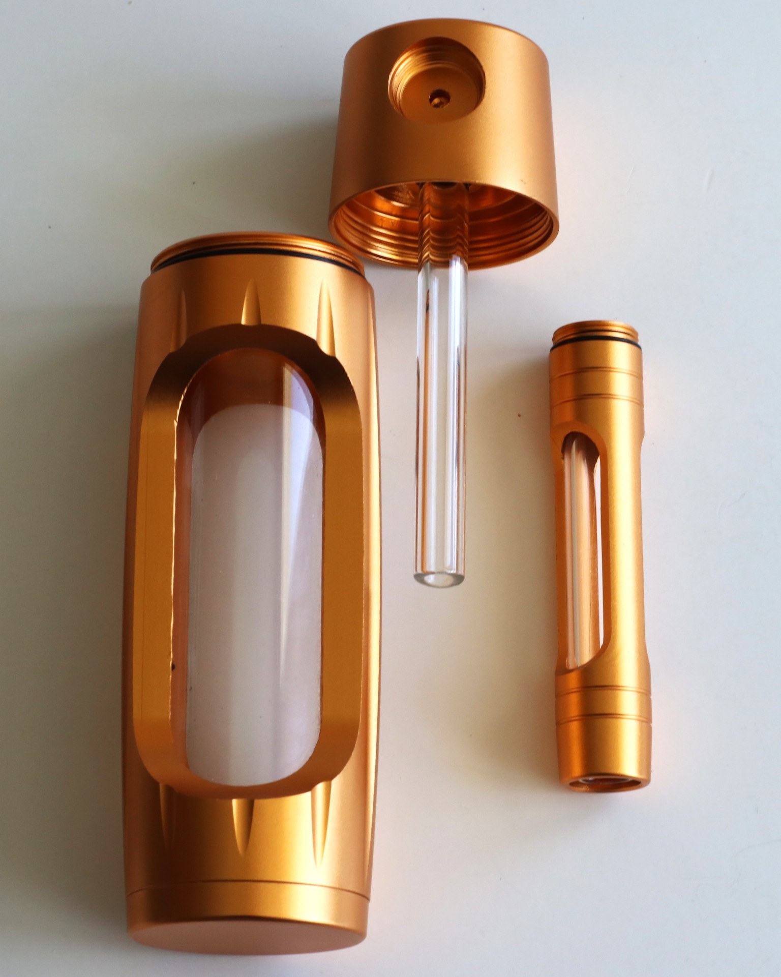 PRO420 Glass & Aluminum 6? Bubbler-Water Pipe-Easy to Clean-Perfect Small Bubbler