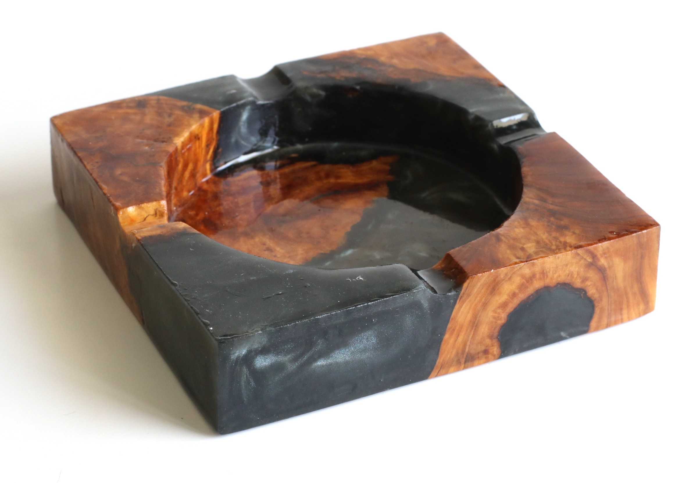 Olive Wood Ashtray-Tunisian Art Piece-World Class Gift