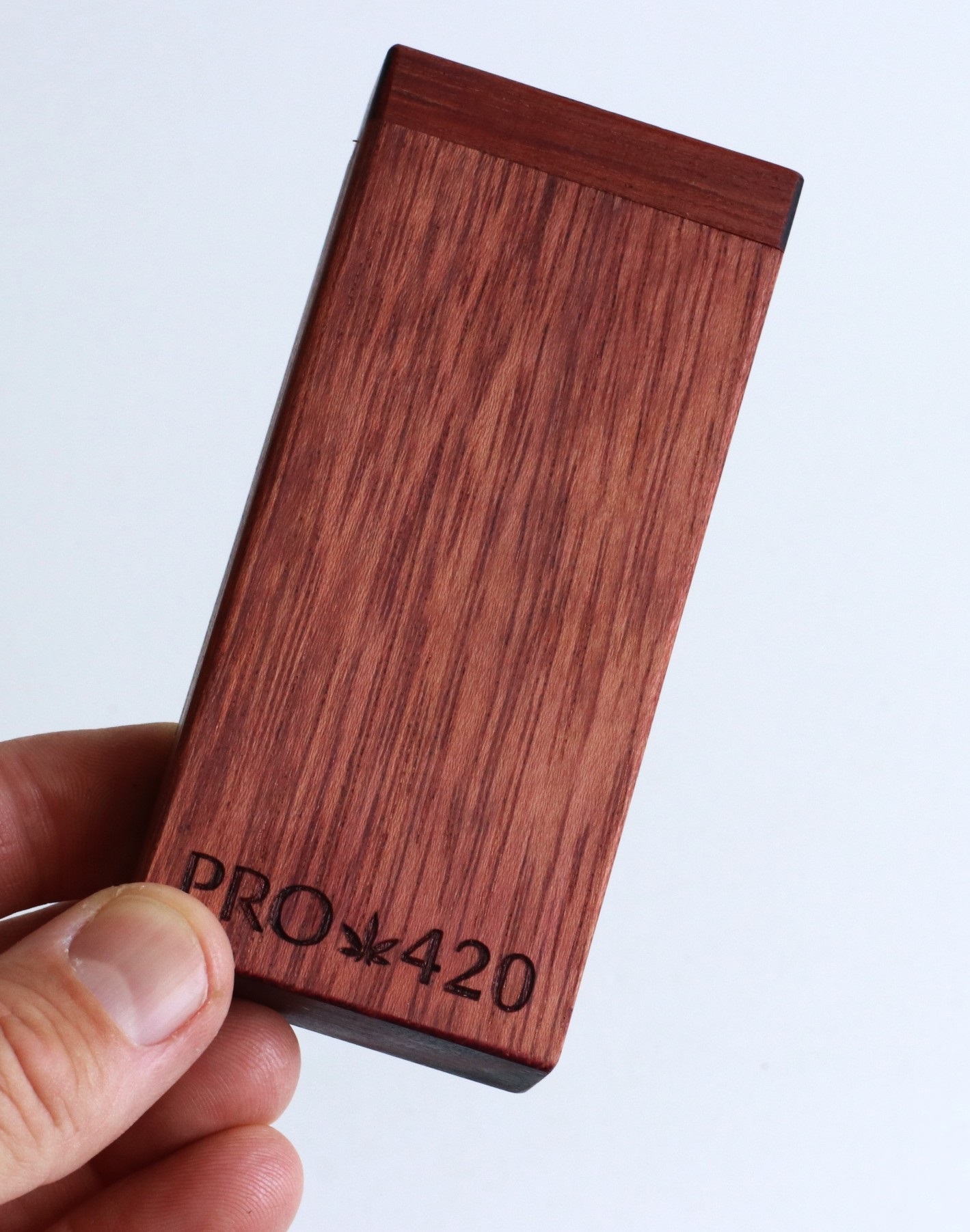 Purple Heart Wood Dugout-PRO420- Premium Stash Box with One Hitter & Stash Cleaner