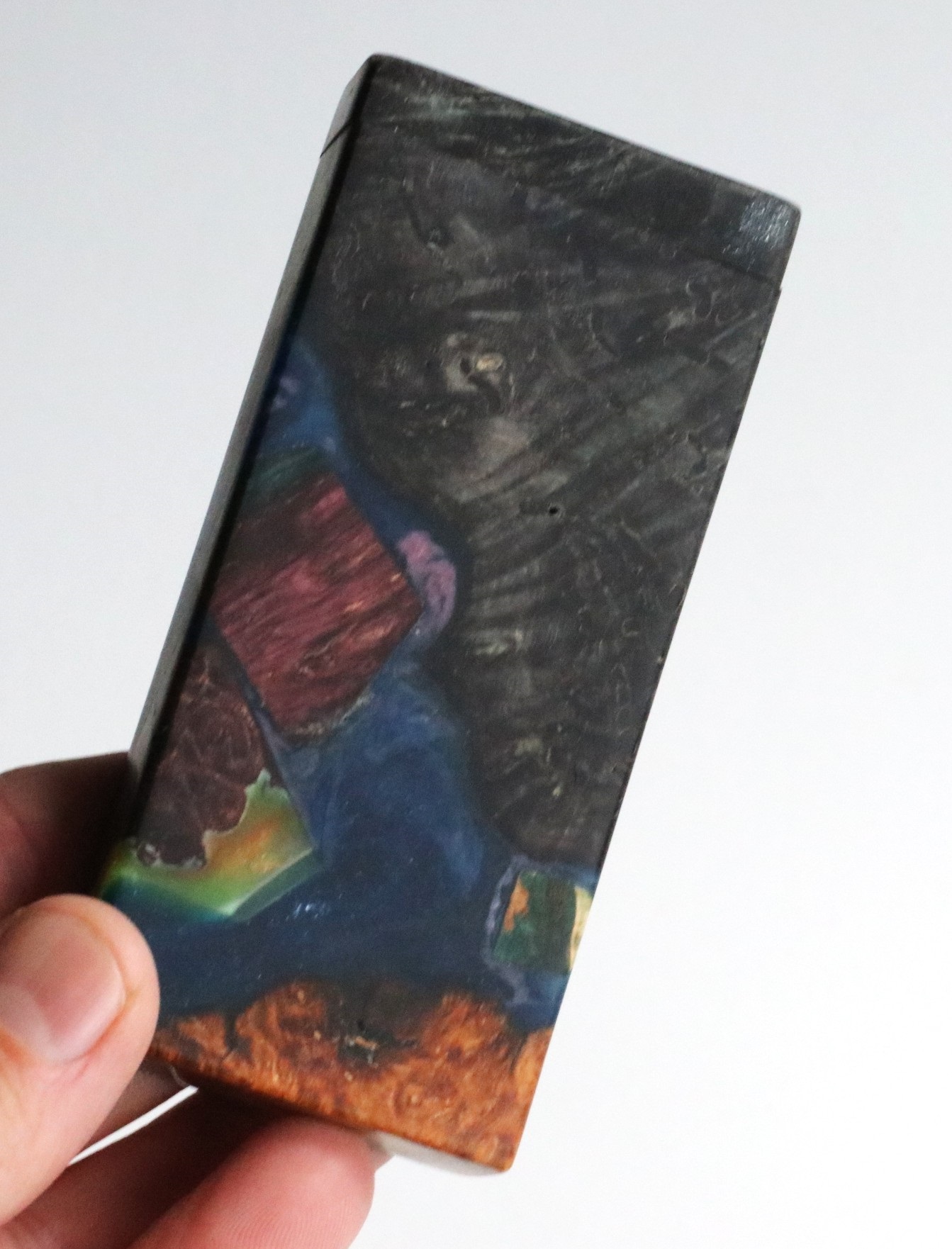 Galaxy Burl Futo Stash Box- Out of this World Wood Dugout- 4" Burled Wood- Best Quality