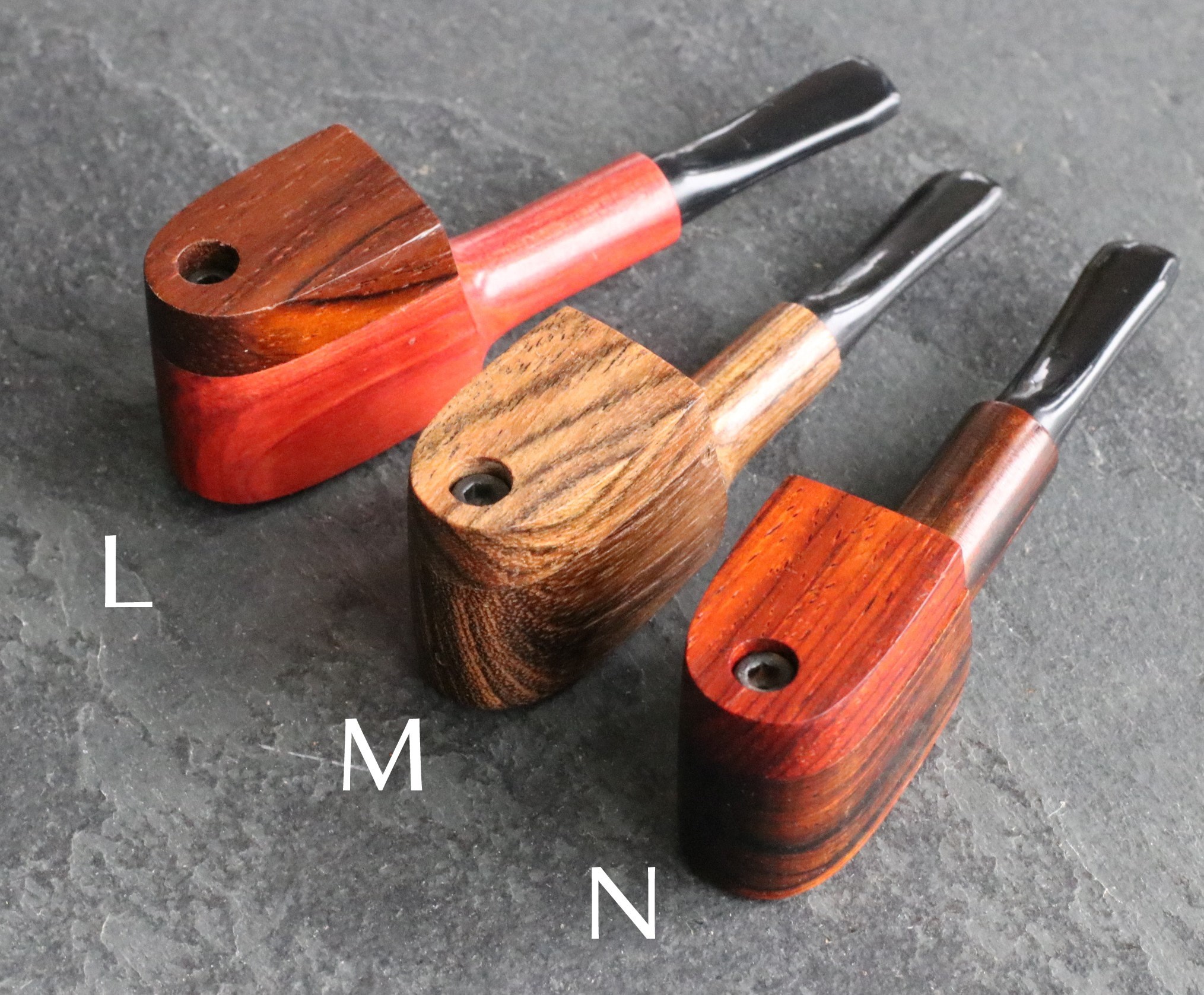 3.25" Handcrafted Exotic Wood Pipe with Swivel Lid-MUPCAP- American Made Pipe - Exotic Wood Pipe