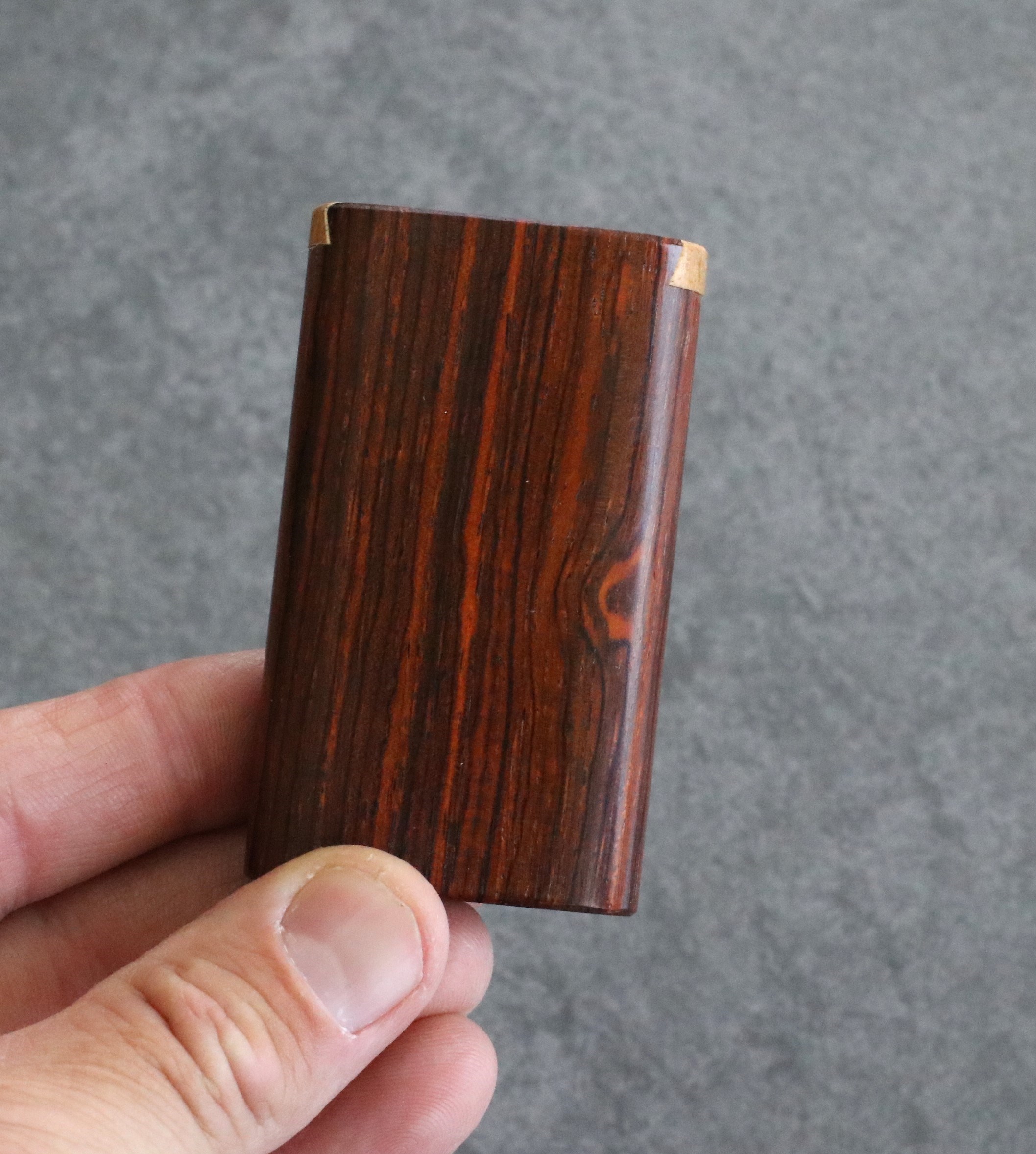 Cocobolo Wood Dugouts and One Hitters- Slider Lid-Handcrafted Functional Art