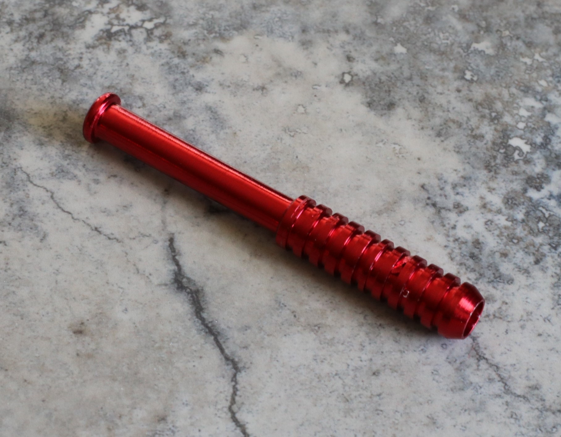 3" Color Ribbed One Hitter Pipes-Designed for 4" Dugouts-Multiple Colors - Ribbed Metal Pipe