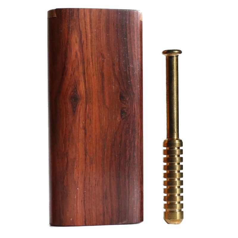 Exotic Wood Dugout-One Hitter Pipes & Poker- The Ultimate Dugout Gift-Old School Classy Smoker's Kit - Cocobolo Dugouts
