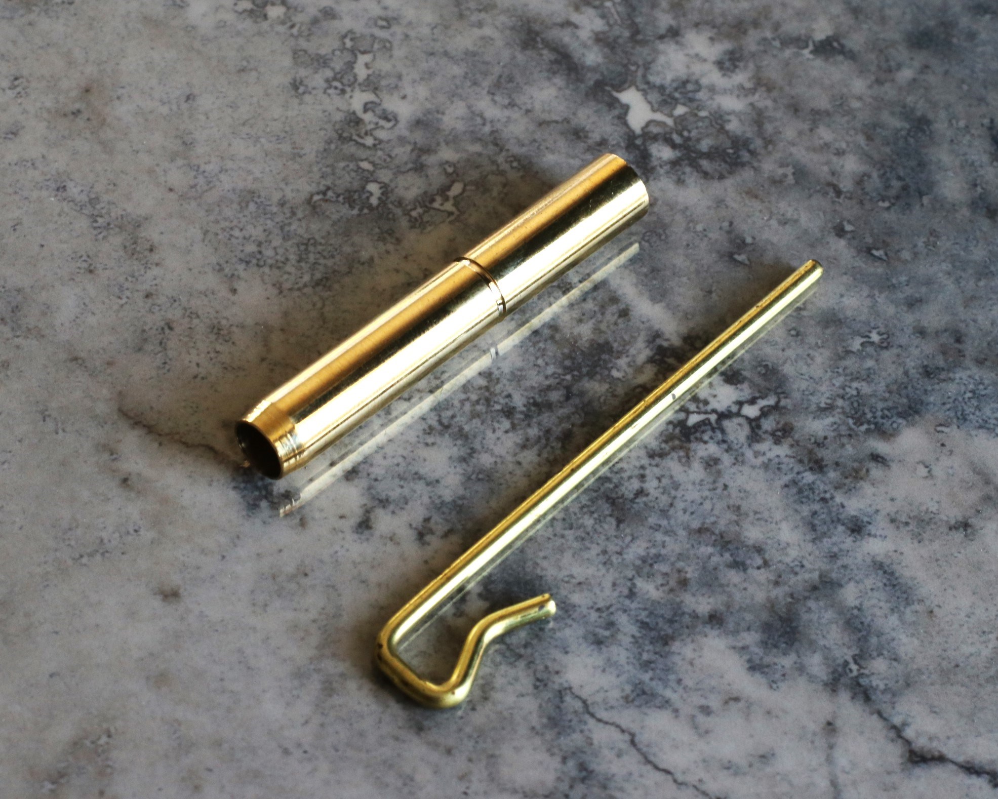 2" One Hitter Pipes- Brass & Exotic Wood Pipes for 3" Dugouts - Brass One Hitter Pipe