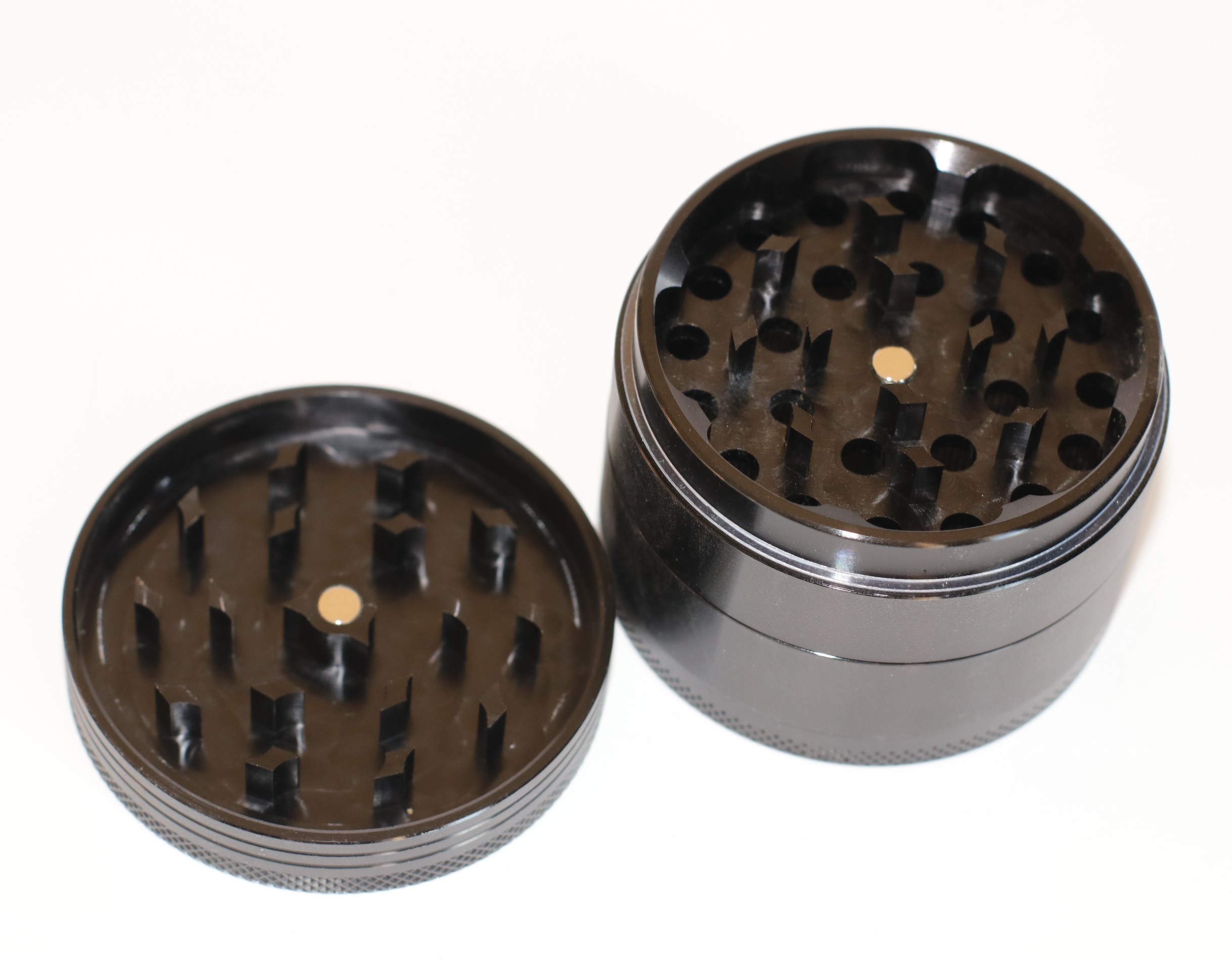 PRO 420 Black Gift Pack- Herb Grinder & Glass Pipe-Great Gift for Smokers - Glass Chillum