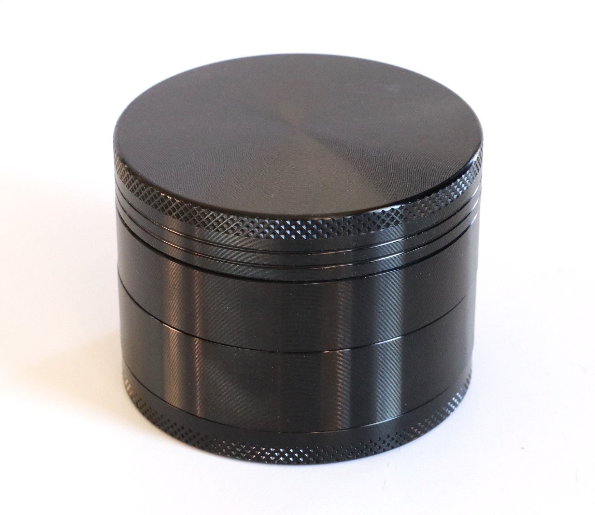 2.5" Black Professional Grade Dried Herb Grinder- 4pc-Magnetic Lid-Filter-Sharp Grinder for Dried Herbs - Herb Grinder