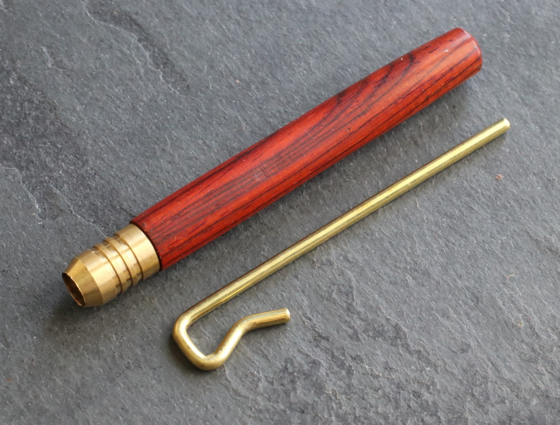 3" Exotic Wood One Hitter Pipes- Crafted Hardwood pipe with Brass Bowl - 3' Exotic Wood Pipes