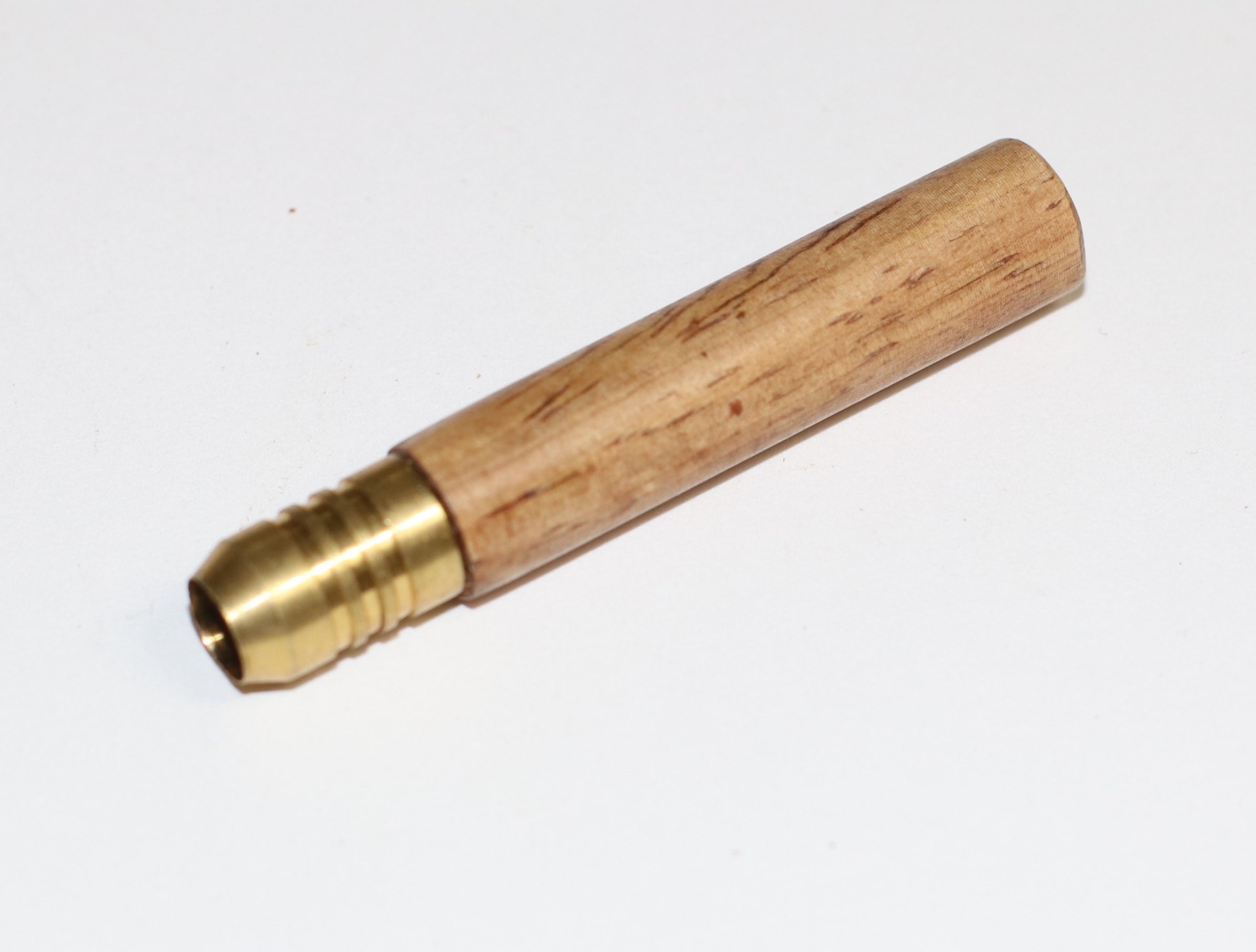 2" Exotic Wood One Hitter Pipes- Crafted Hardwood pipe with Brass Bowl