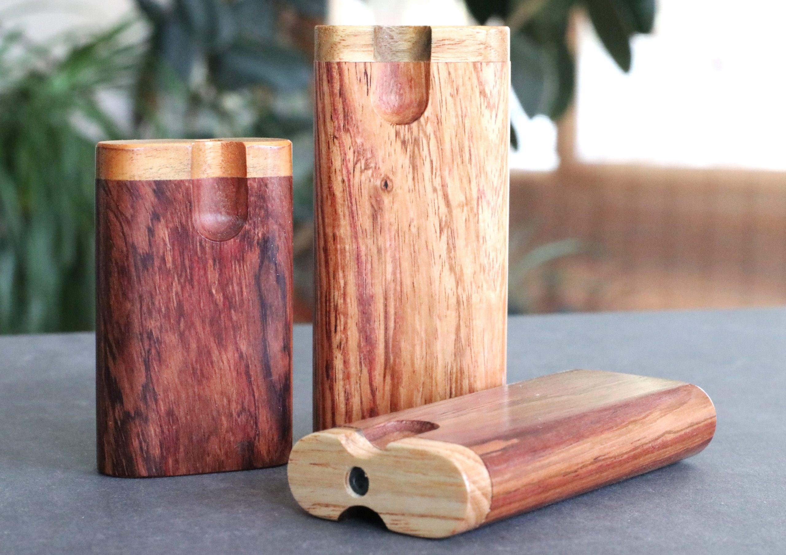3" & 4" Honduras Swivel Lid Dugouts & One Hitters- Quality Wood Functional Art Best Gift for Smoker's - Cocobolo Swivel Lid Dugout