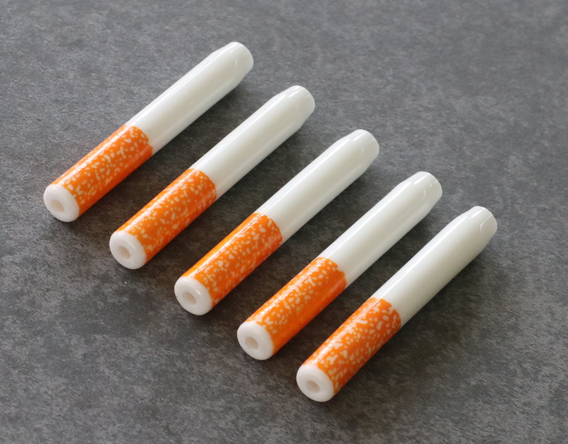 2" Ceramic One Hitter Pipes- Quality Ceramic Smooth hitting Pipes for 3" Dugouts - One Hitter Pipe-Self Eject Bat for Dugouts