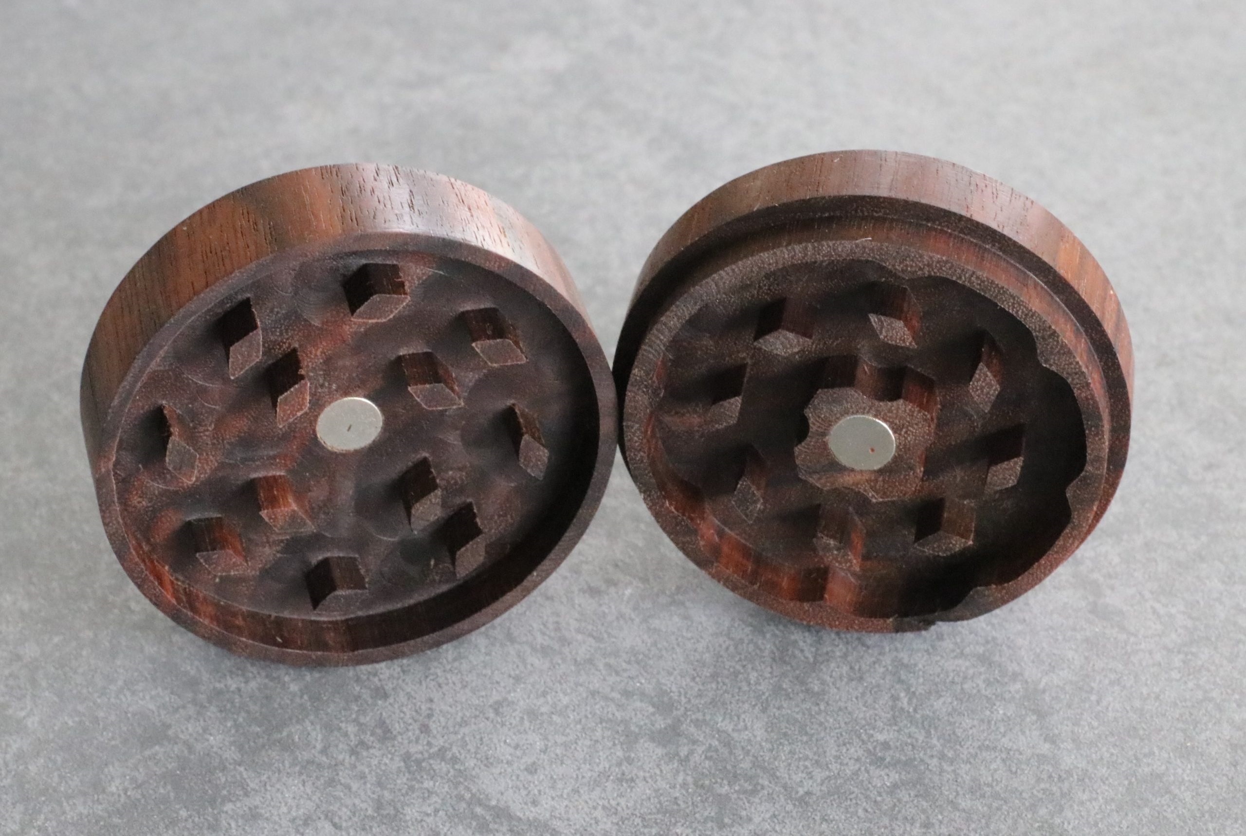 Futo Walnut Wood Grinder- 2 Piece simple easy to use herb grinder