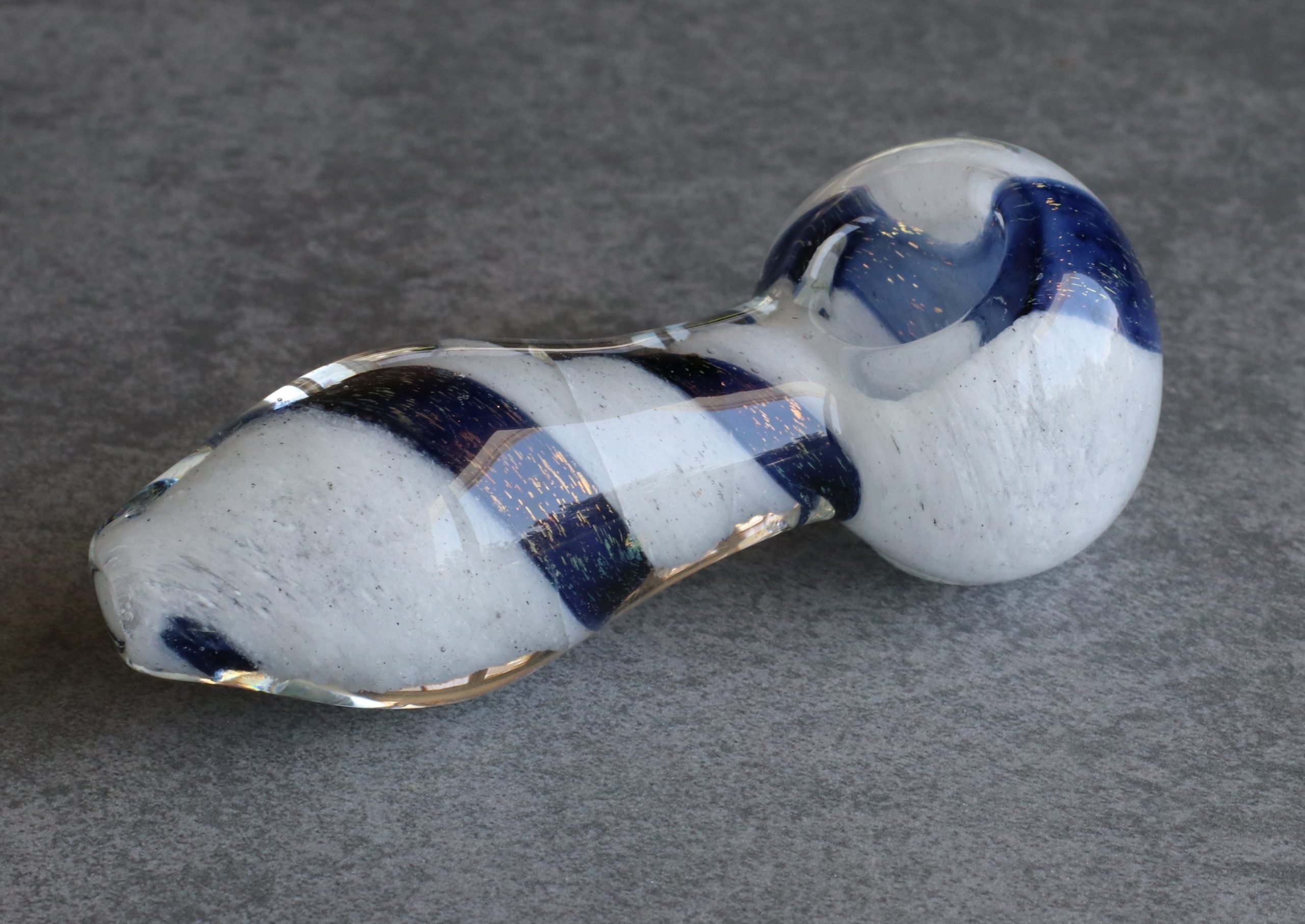 4" Glass Spoon Pipe- Spoon Bowl- Snow White- Quality handblown American Glass - PRO 420 Herb Grinder