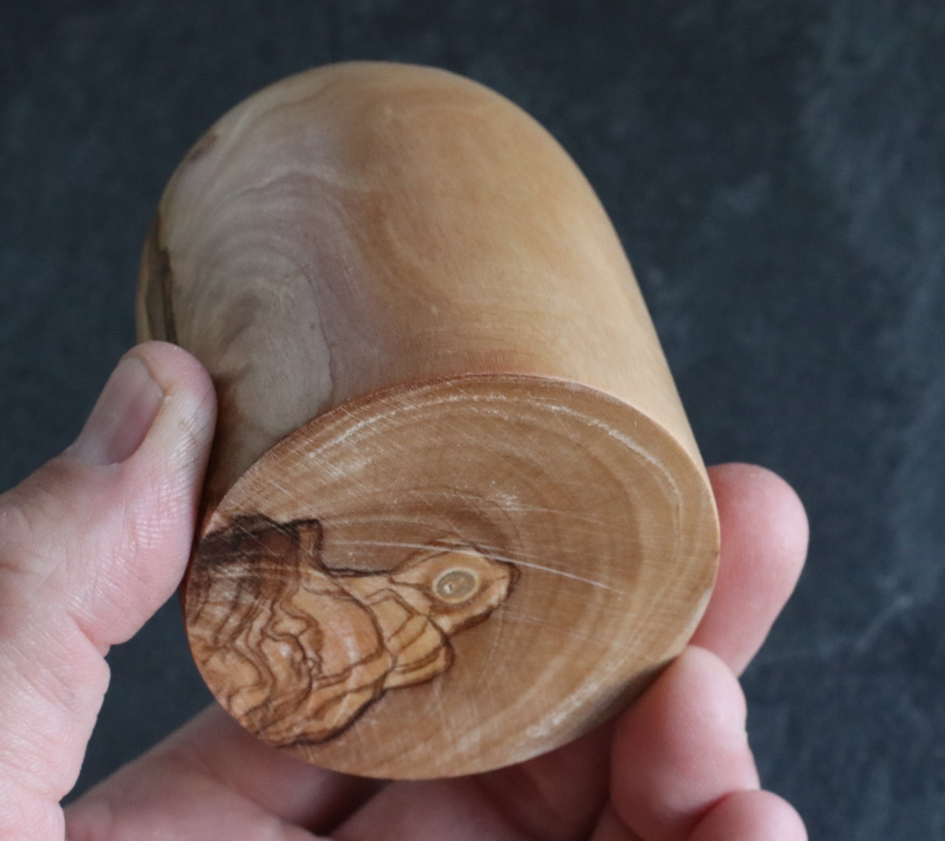 Olive Wood Tabletop Dugout- One Hitter Stash Box- Smoker's Gift - Olive Wood Tabletop Dugout