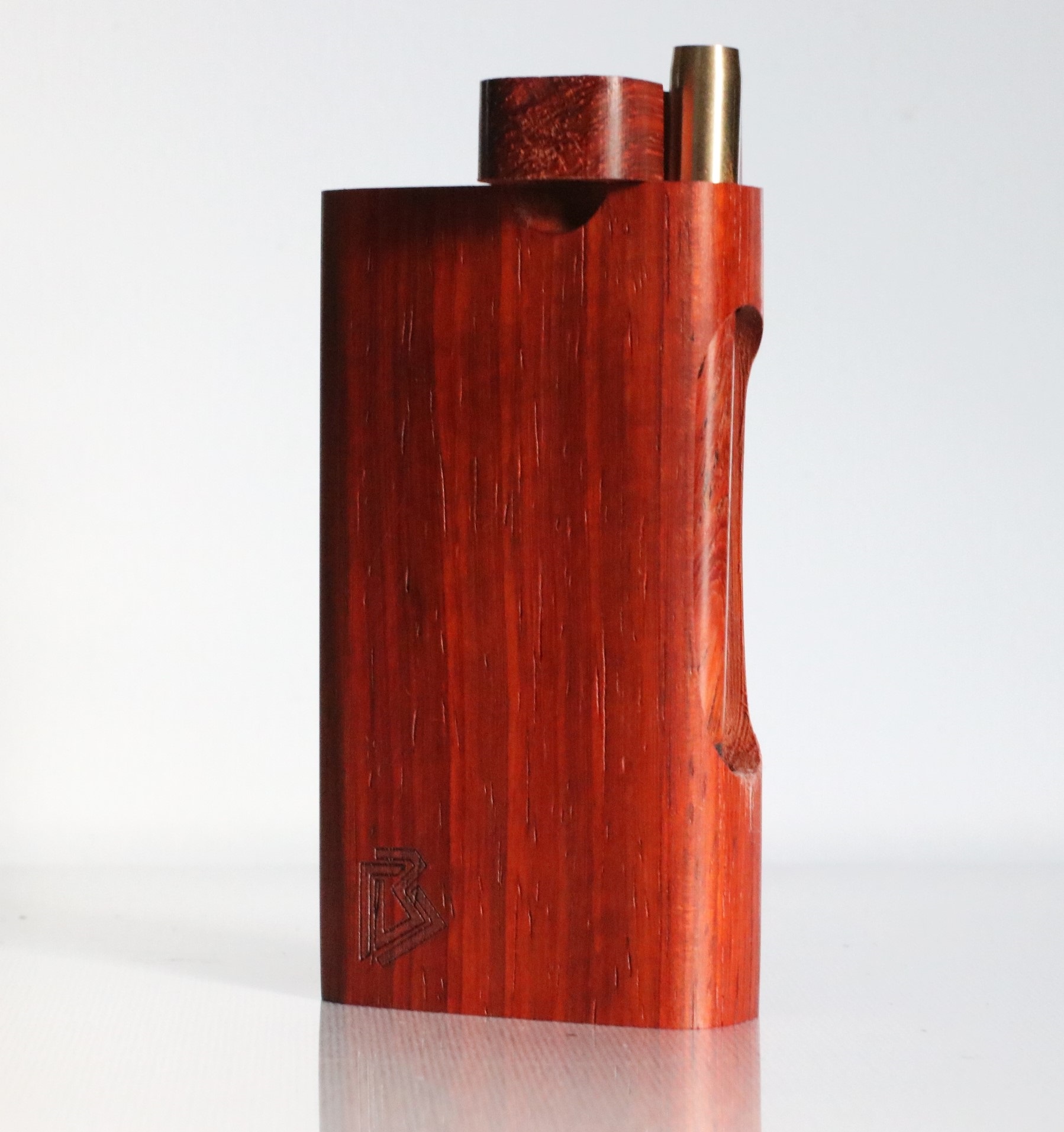 4" Padauk Dugout & One Hitter Pipe-Branded Dugouts-American Crafted Stash Box - Padauk Dugout