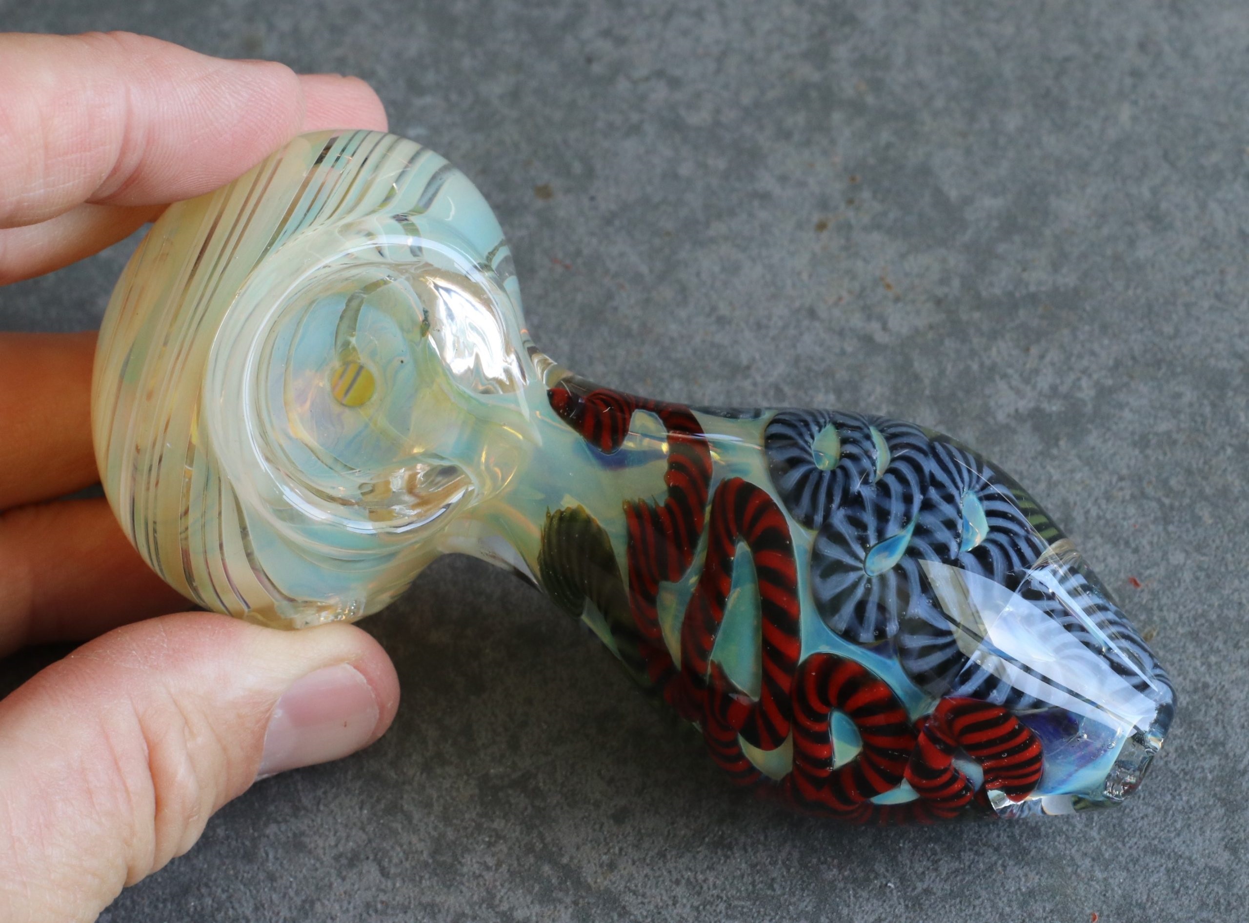 Glass Spoon Pipe-Sturdy Thick Hourglass Spoon Smoking pipe