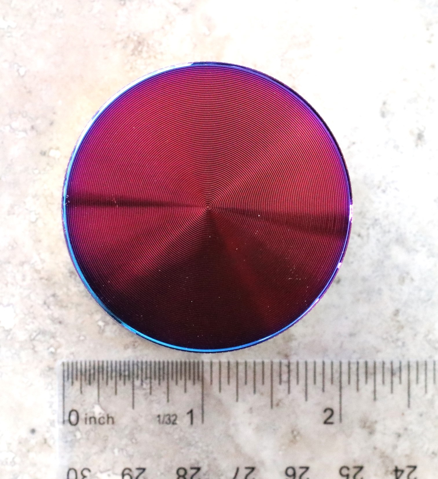 2" Rainbow Herb Grinder- 4 Part Metal Grinder for Dried Herbs
