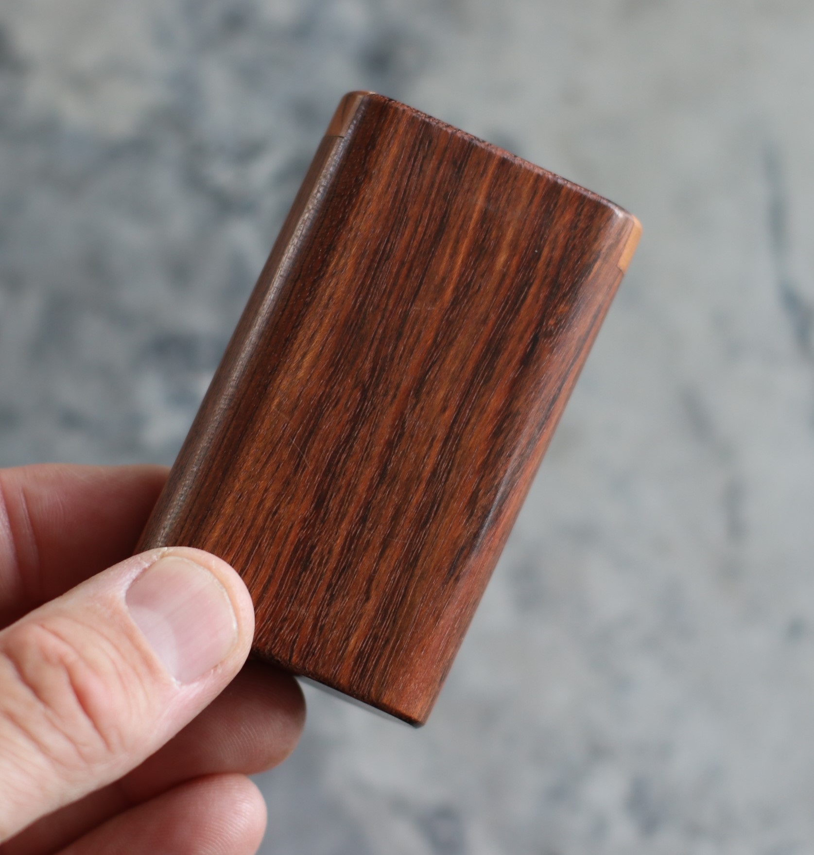 Caribbean Rosewood Dugouts & One Hitter Pipes-Snap Top Lids-American Crafted Stash Box