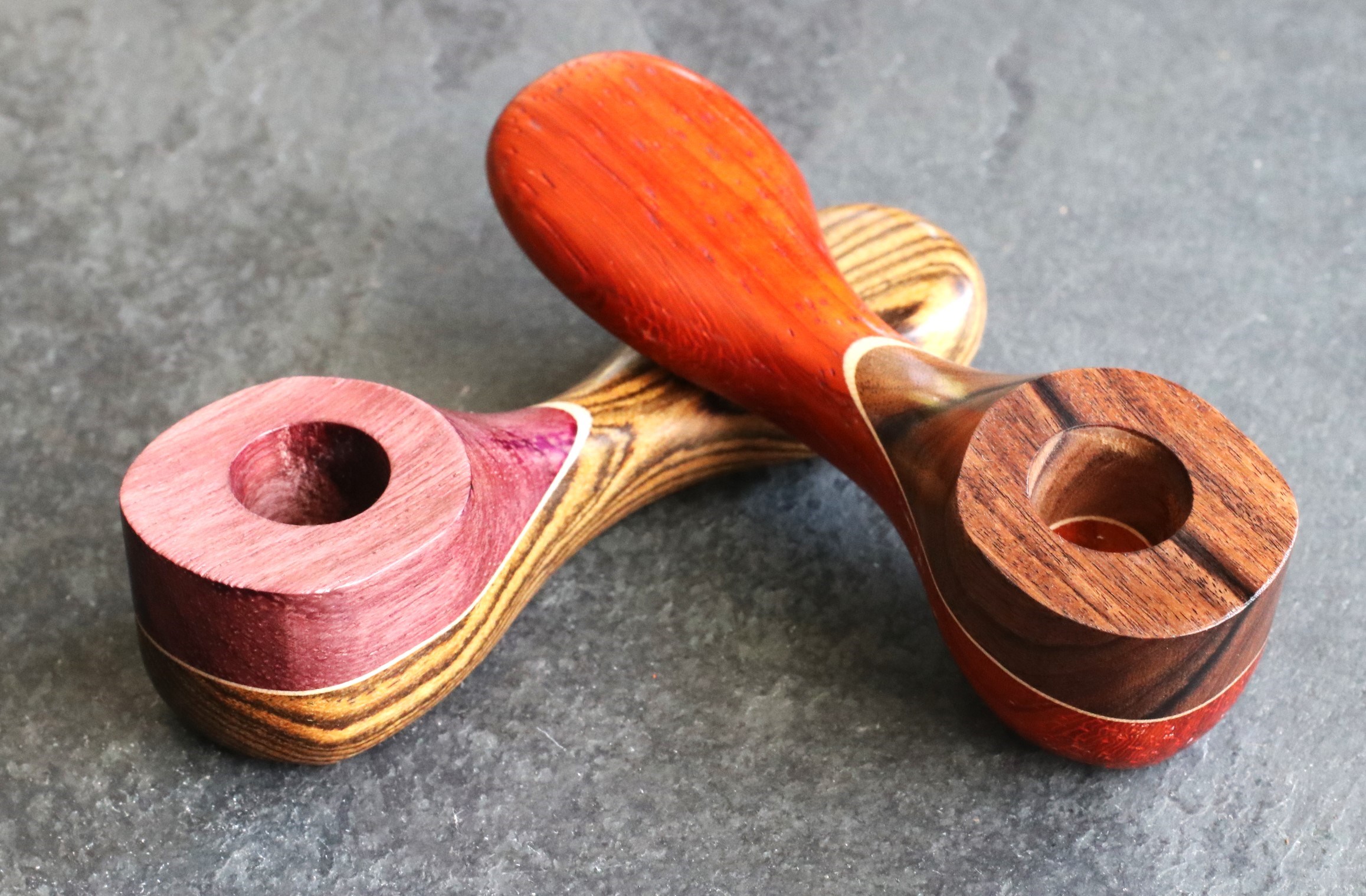 Exotic Wood Pipe-223L-4"-American Handcrafted Smoking Pipe - Exotic Wood Pipe