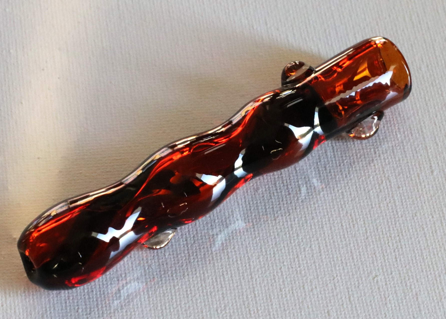 Goddess Glass Pipe- Party Glass Hitter- 4.5" Thick Glass Pipe - glass chillum