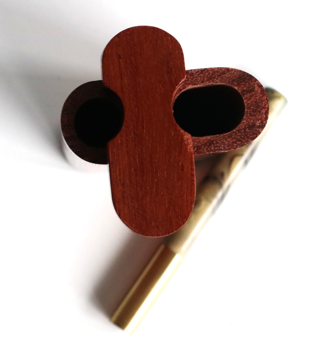 4" Rosewood Spring Lock Dugout & One hitter pipe-Handlebar Grip- American Handcrafted Stash Boxes