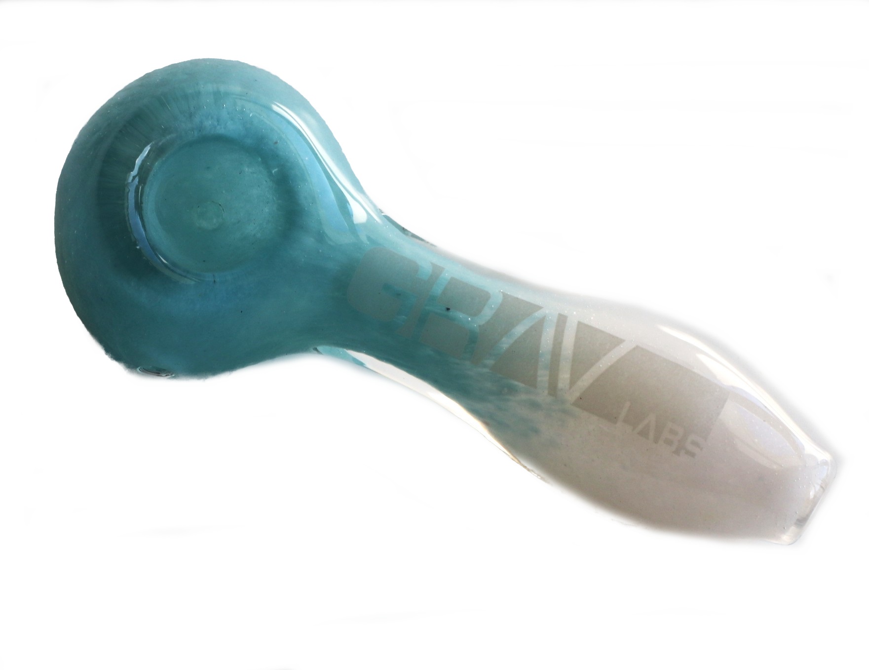 4" Grav Labs Spoon Pipe 100mm-Multi-Colors - Glass Spoon Pipe by GRAV