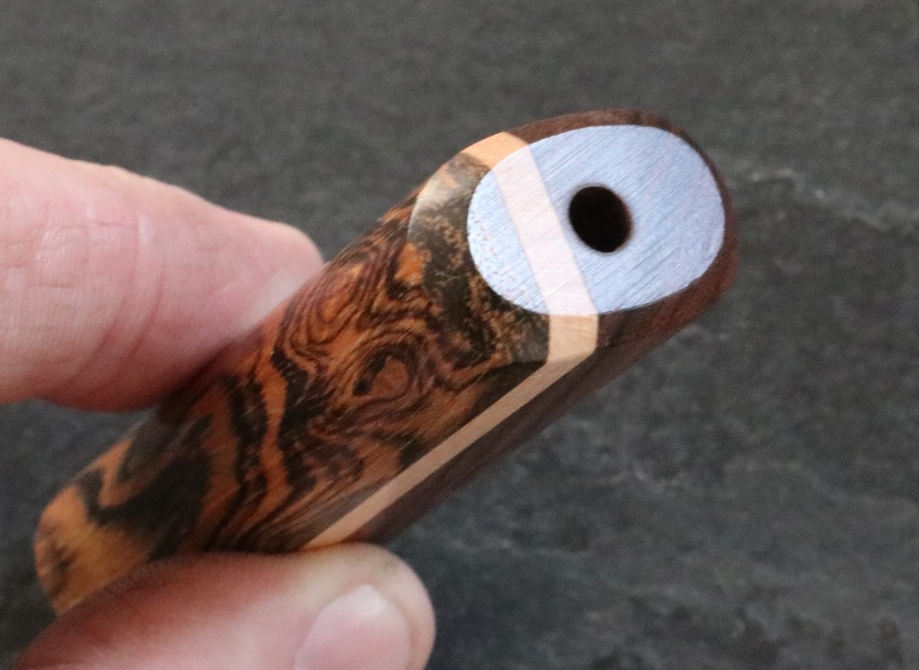 3" Exotic Wood Pipe-B18L-Handcrafted American Wood Pipe - Handcrafted Smoking Pipe