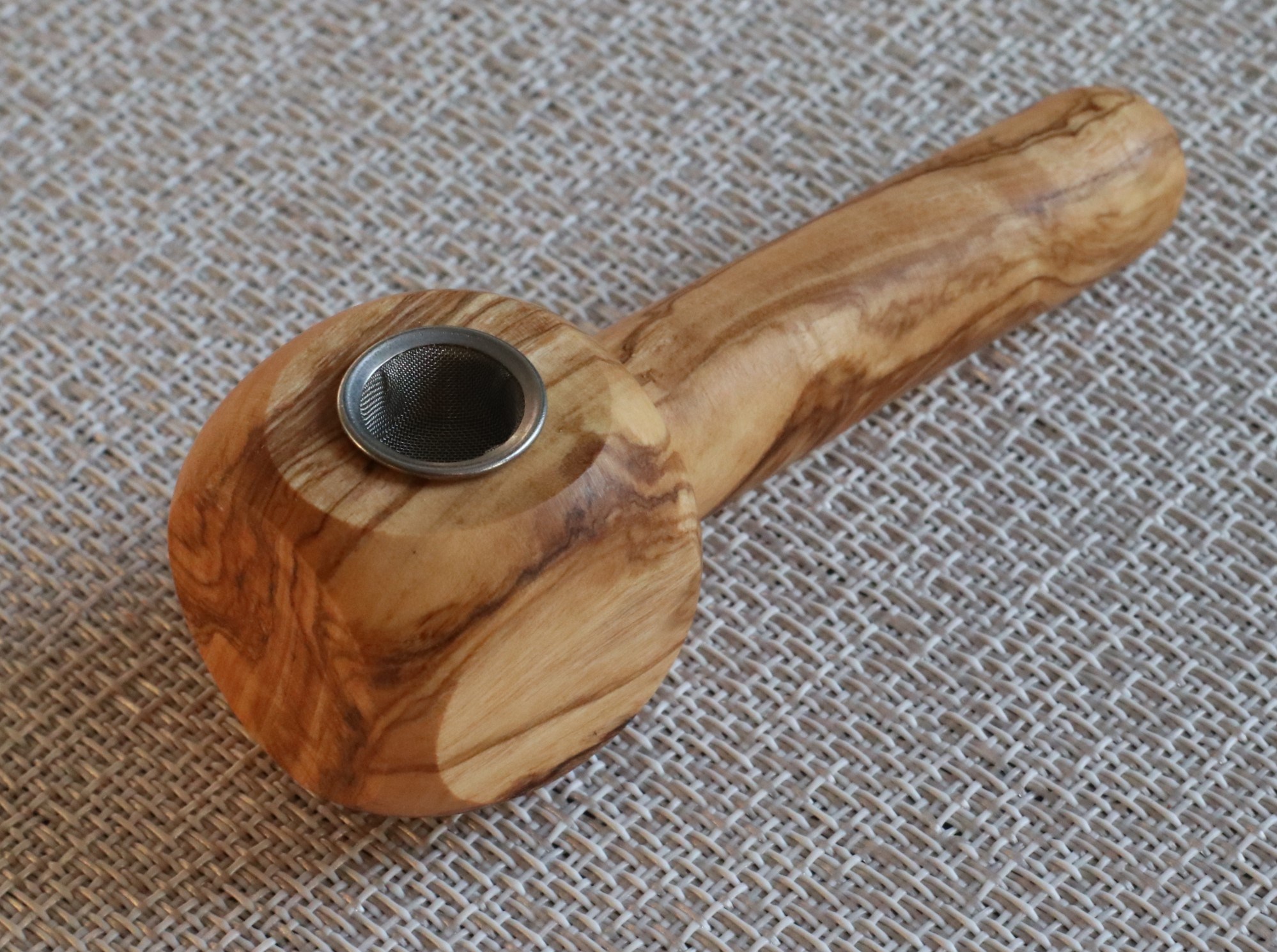 Olive Wood Pipe-Beautifully Handcrafted African Olive Wood Smoking Pipe - Olive Cob Pipe