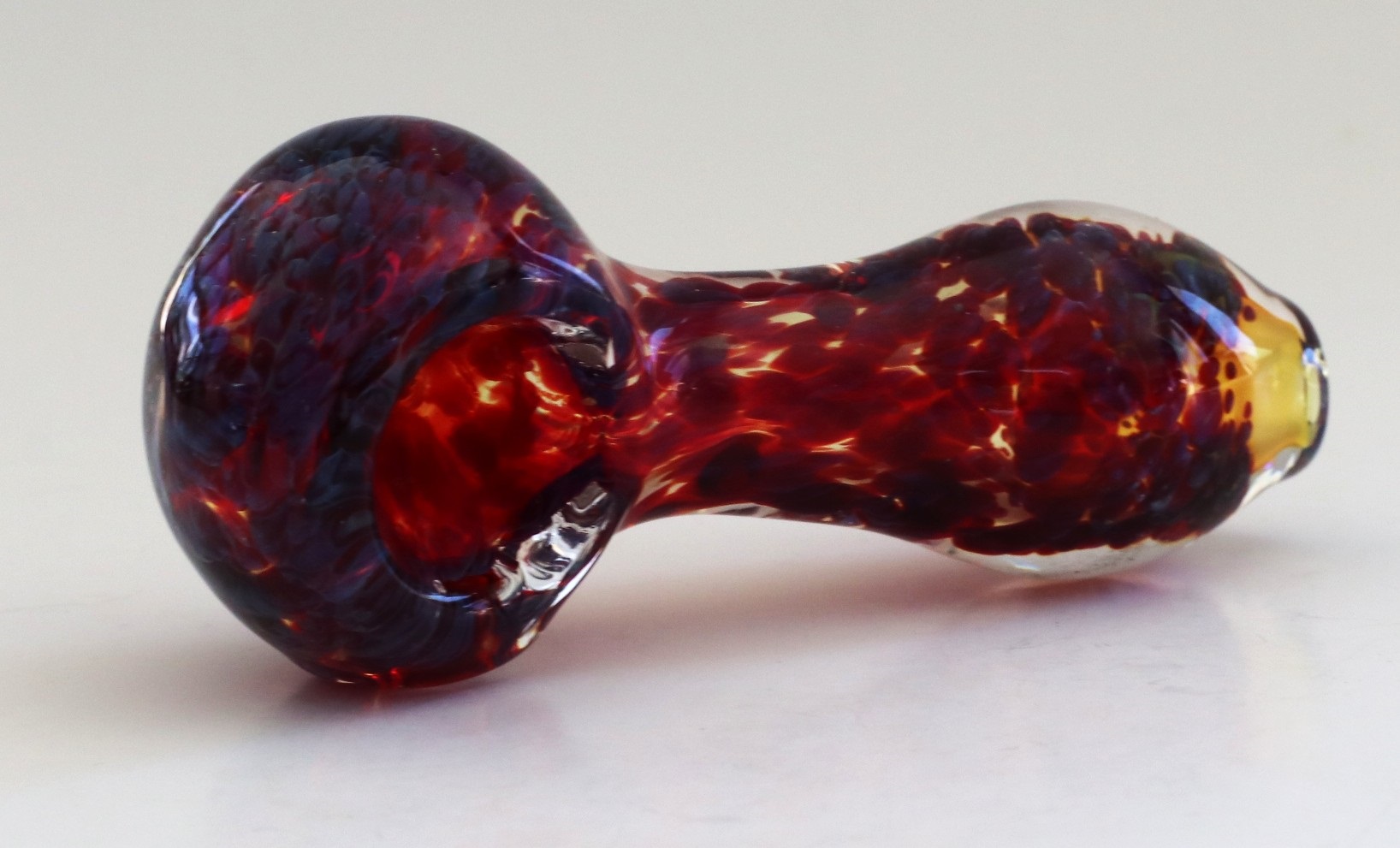 3" Glass Spoon Pipe- Fire Mini Glass Pipe for Smoking Herb-Discreet - Glass Spoon Pipe