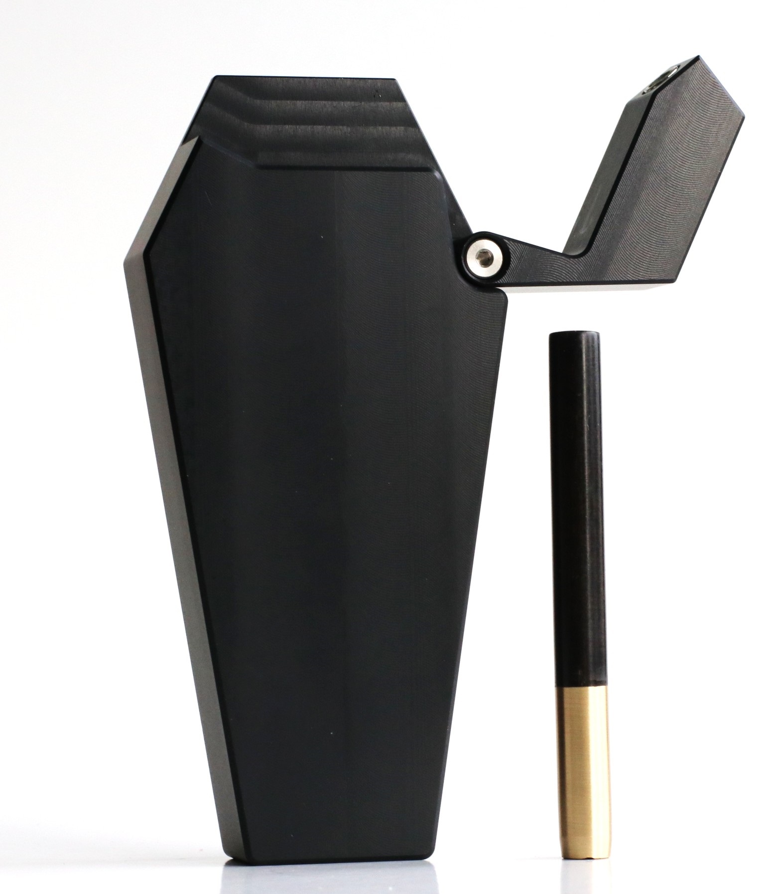Casket Stash Metal Dugouts-4.5" Heavy Duty Stash Box w/ 2 Special One Hitter Pipes-21st Century Dugouts