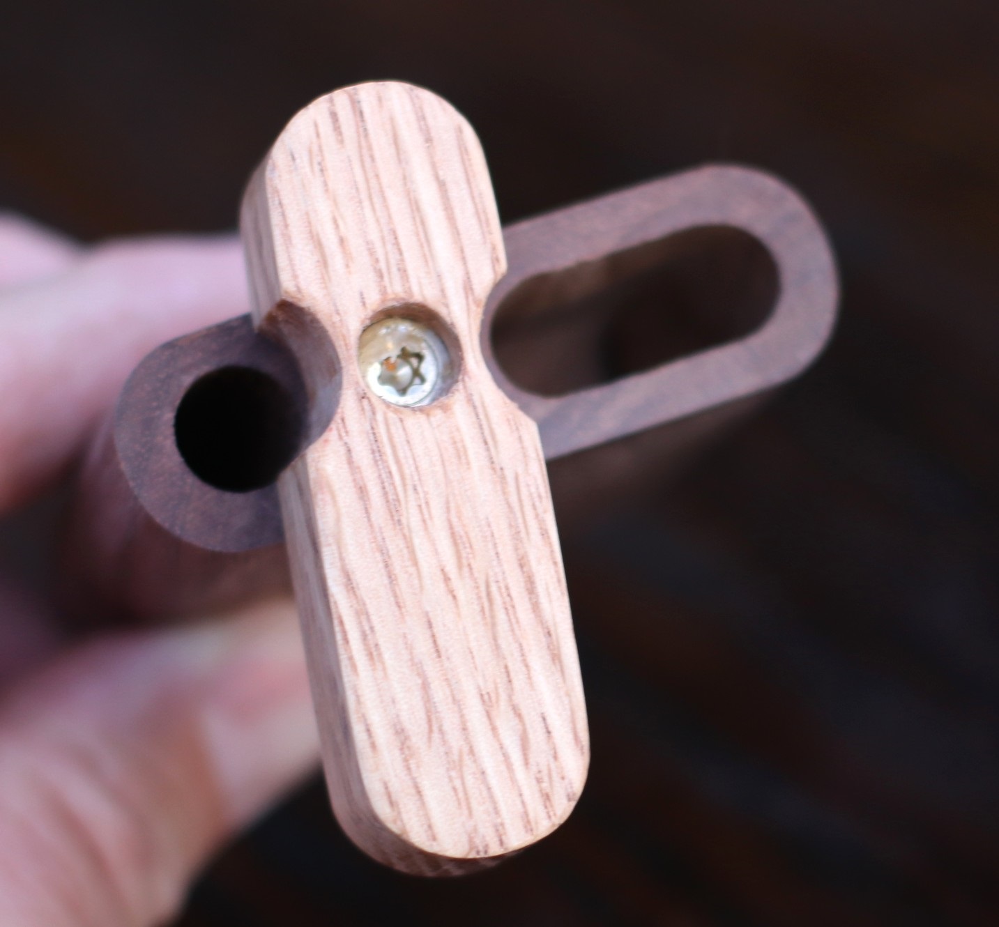 3rd Grain Swivel Lid Dugout & One hitter pipes-American Crafted Stash Box-Walnut/Wenge Mix