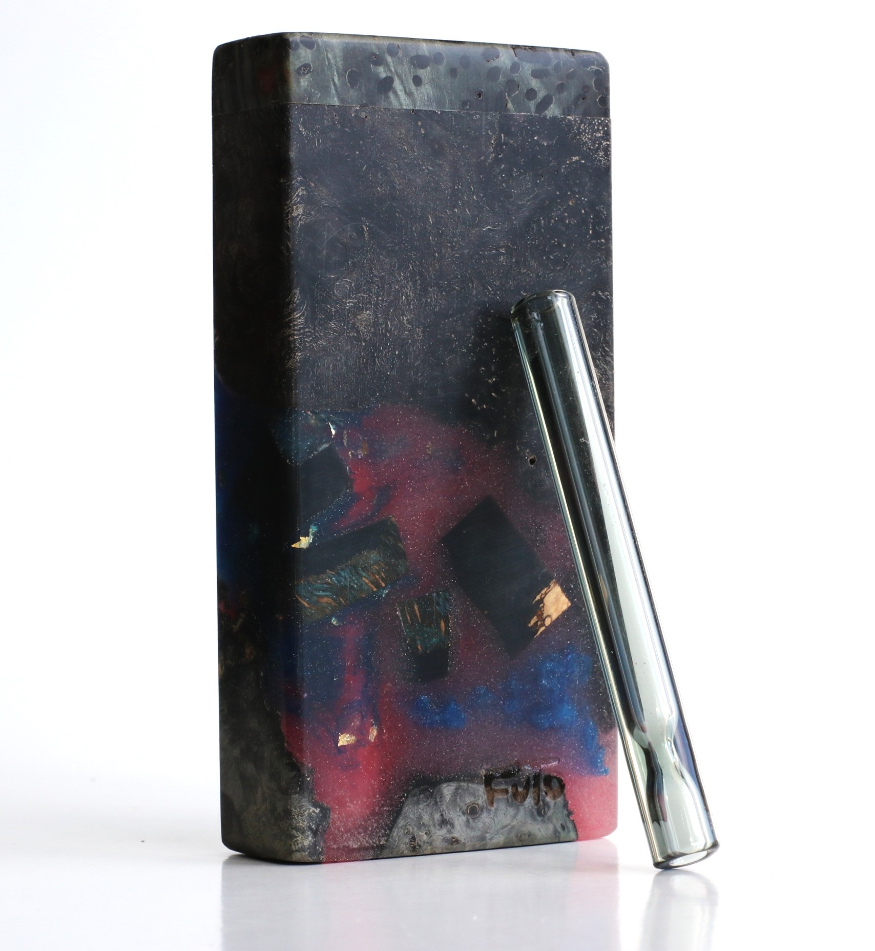 Galaxy Burl Futo Stash Box- Out of this World Wood Dugout- 4" Burled Wood- Best Quality