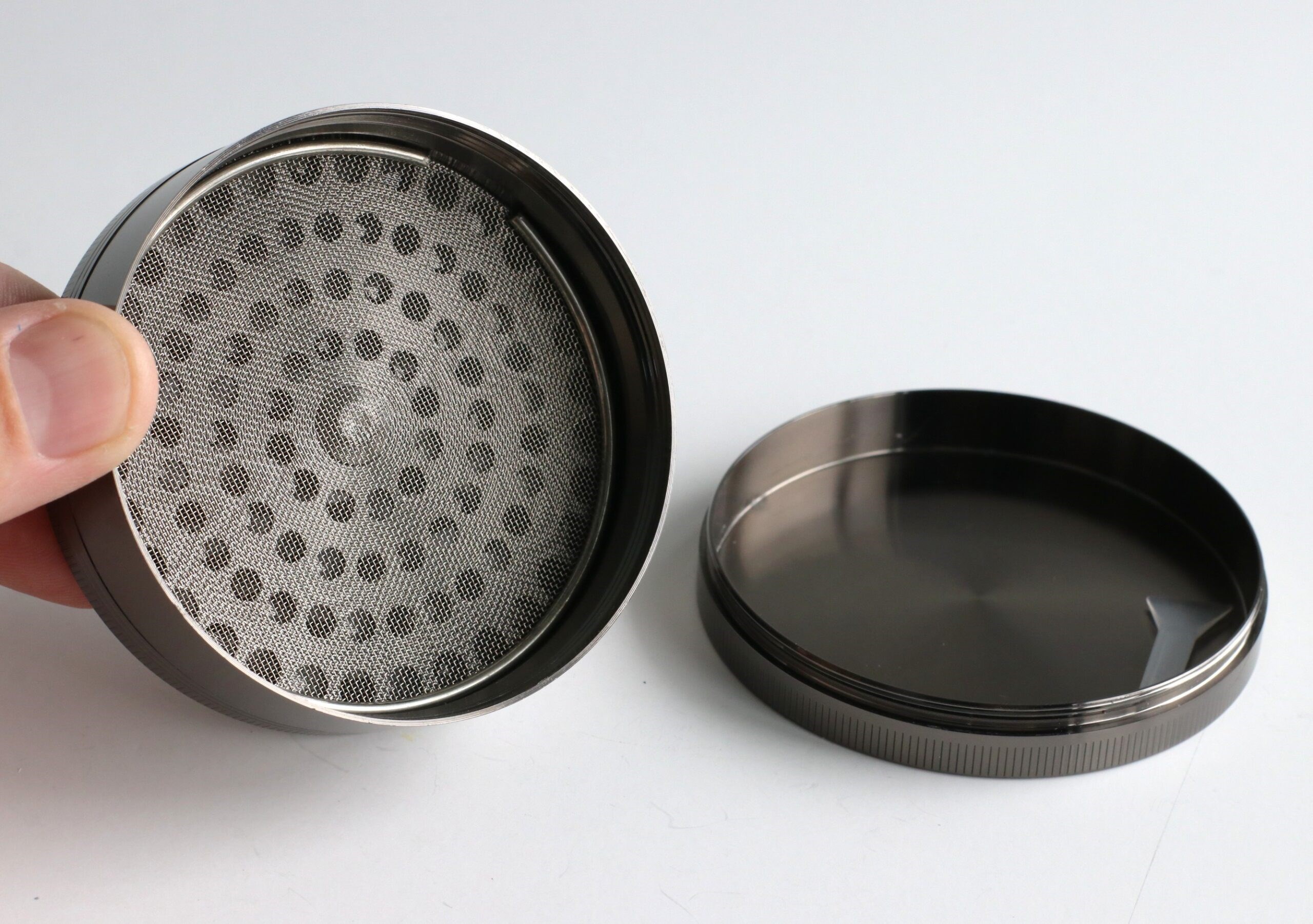 3" Professional Grade Herb Grinder- 3pc magnetic lid with screen- Top Quality-Gun Metal Gray - PRO 420 Herb Grinder
