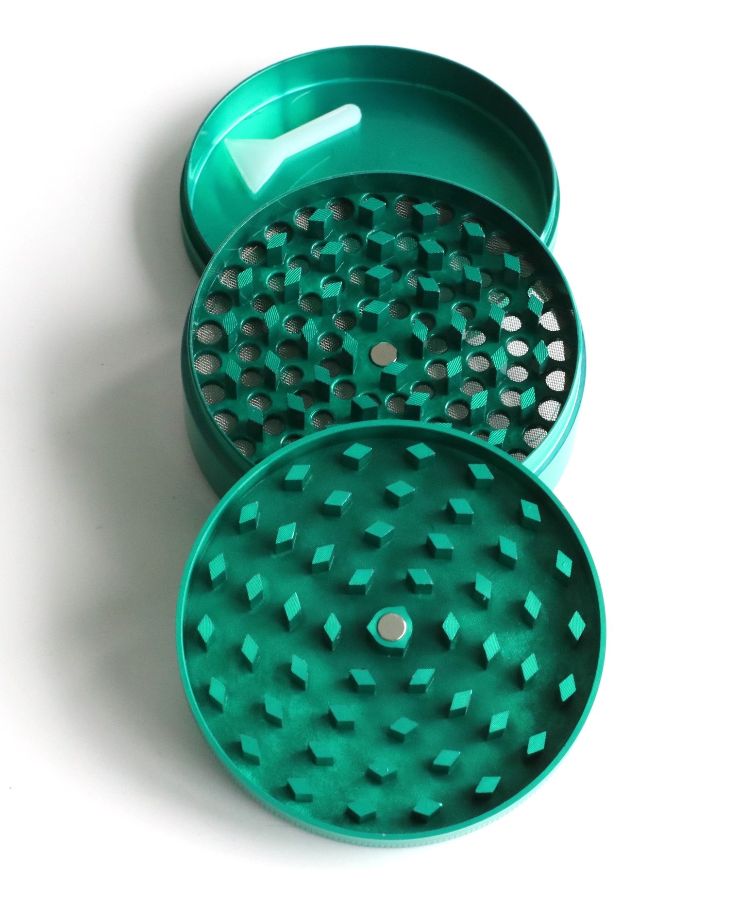 3" Professional Grade Herb Grinder- 3pc magnetic lid with screen- Top Quality-Green - PRO 420 Herb Grinder
