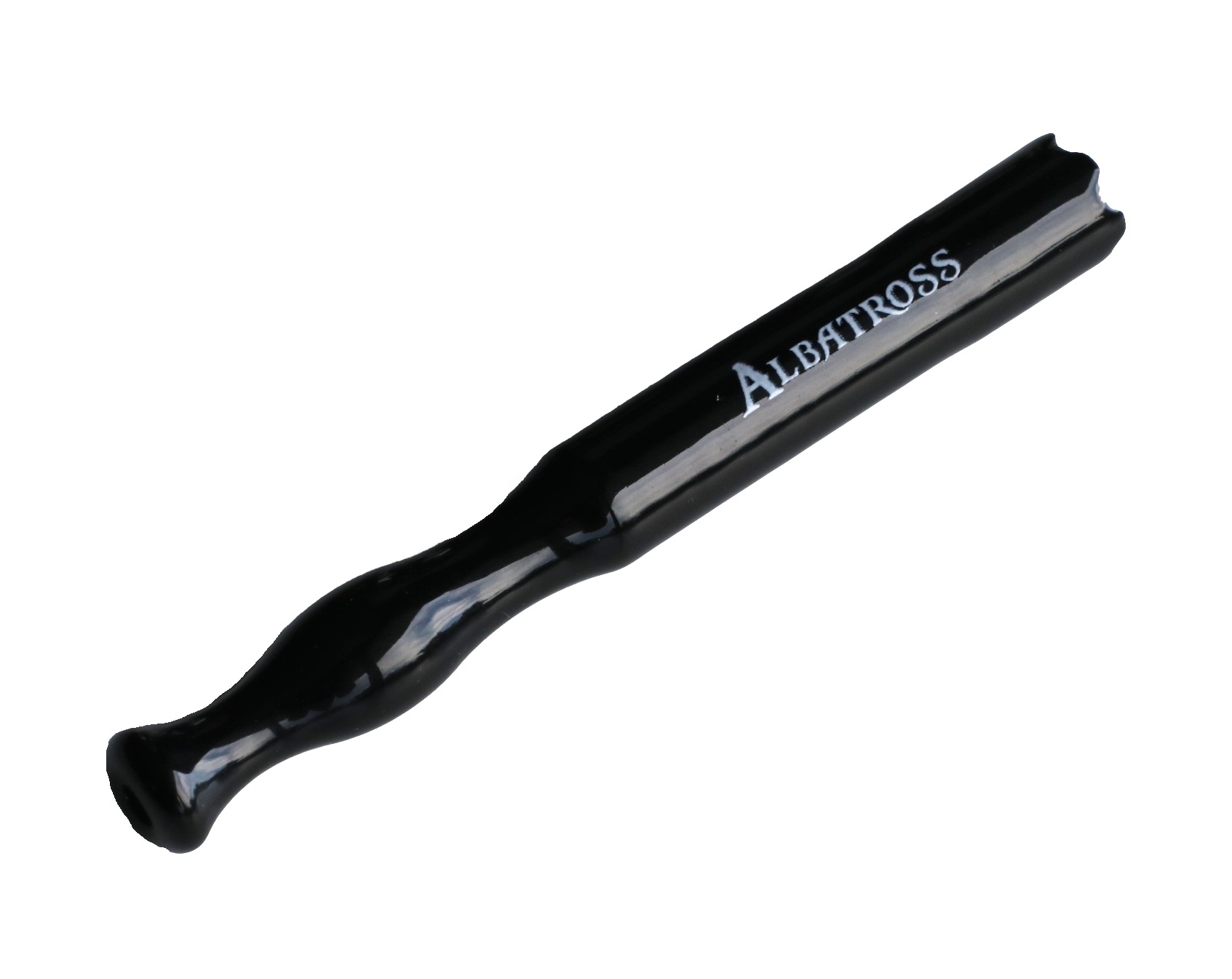 3.5" Black Ceramic Pipe-Albatross-Sturdy Ceramic One Hitter with built in screen - Albatross One hitter pipe