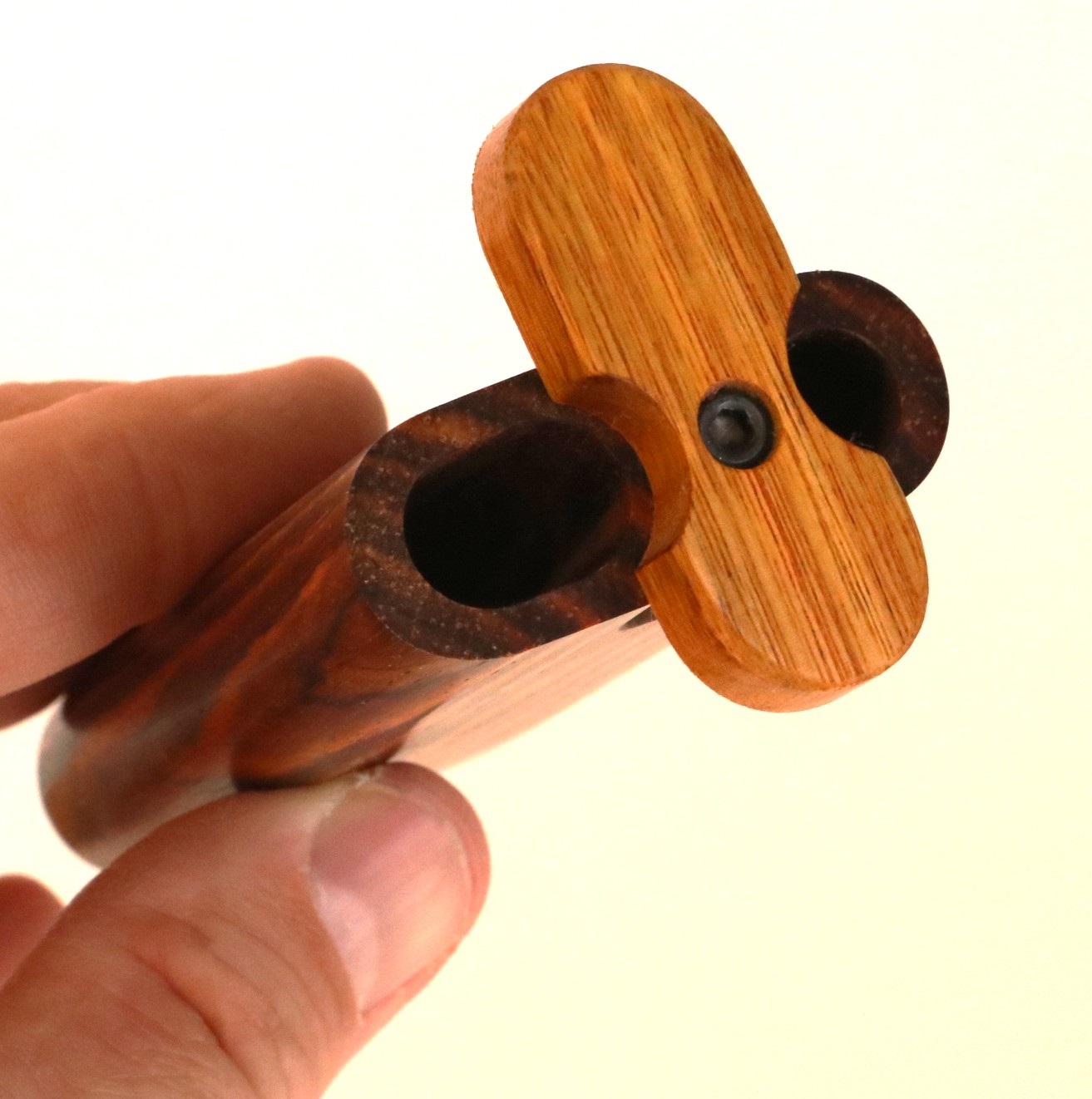Diamond Wood Swivel Lid Dugout-Classic Smokers Stash Box - Handcrafted Smoking Pipes