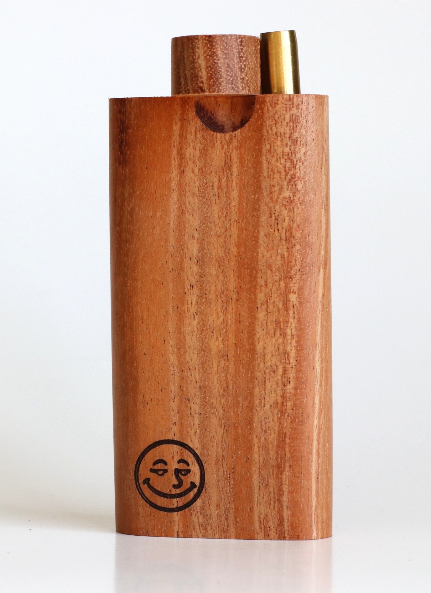 4" Mahogany Swivel Lid Dugout & One hitter pipe-American Made by Better Life - Swivel Lid Dugout-Handcrafted by Better Life