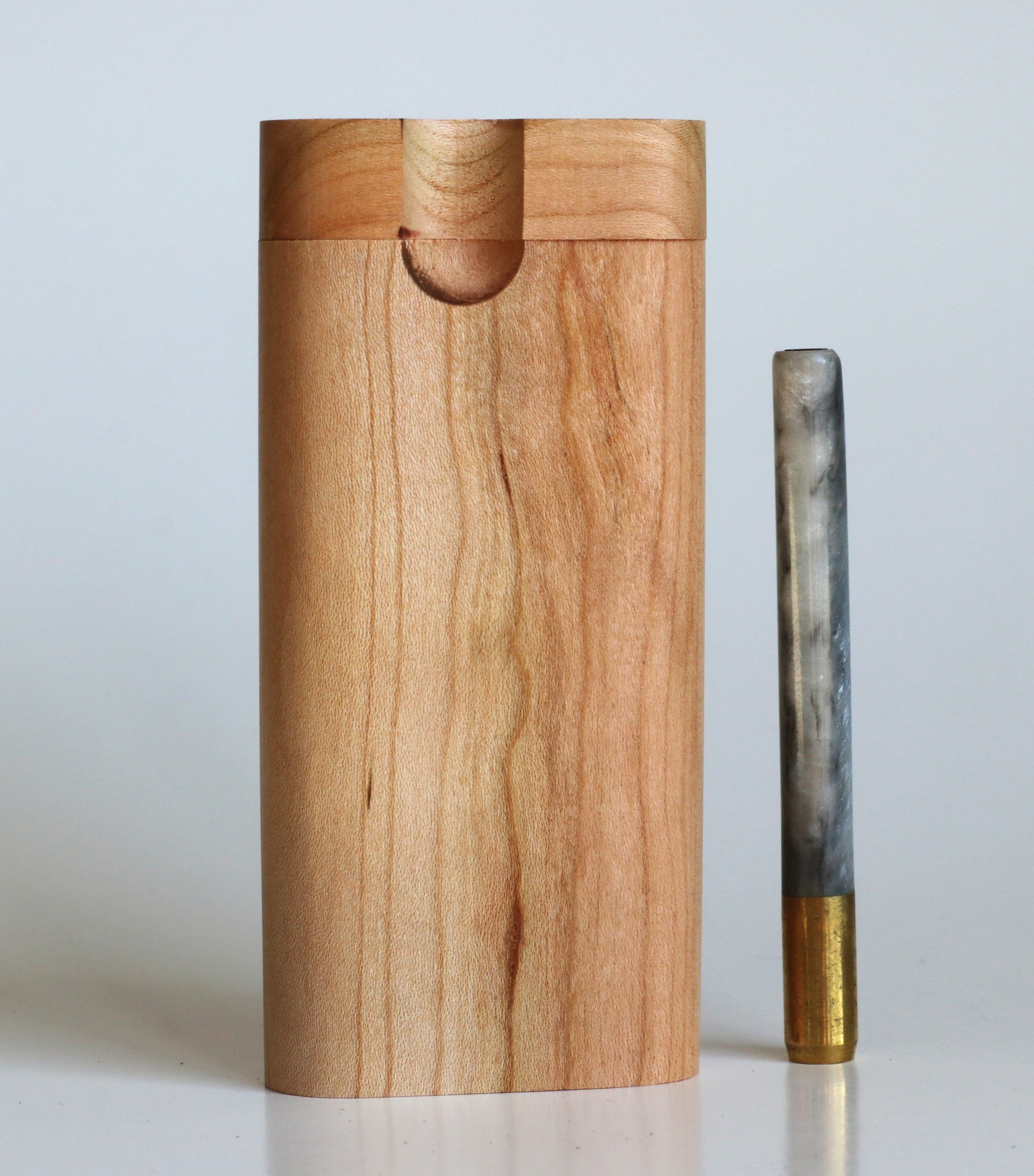 4" Cherry Swivel Lid Dugout & One hitter pipe-American Made by Better Life - Swivel Lid Dugout-Handcrafted by Better Life