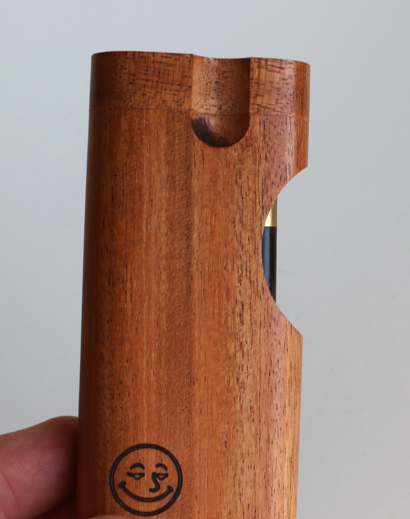 4" Mahogany Swivel Lid Dugout & One hitter pipe-American Made by Better Life-Locking Lid - Swivel Lid Cutaway Dugout by Better Life
