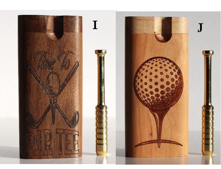 Golf Dugouts & One Hitters-Golf Themed Laser Engraved Stash Boxes - Golf Dugout by Better Life