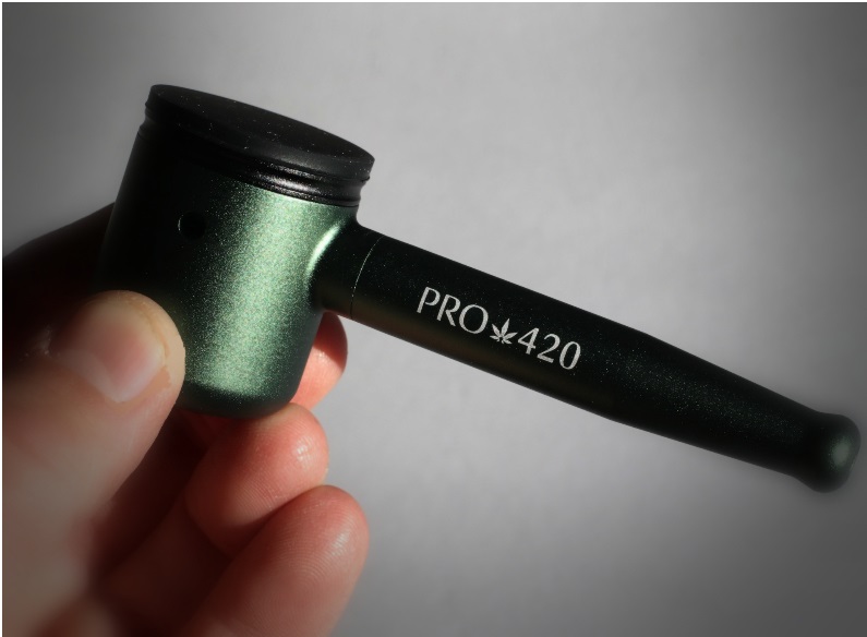PRO 420 Aluminum Alloy Pipe-Lifetime Use-Large Bowl-4.5" Length-Green Heavy Duty Smoking Pipe - PRO 420 Aluminum Alloy Cob Pipe
