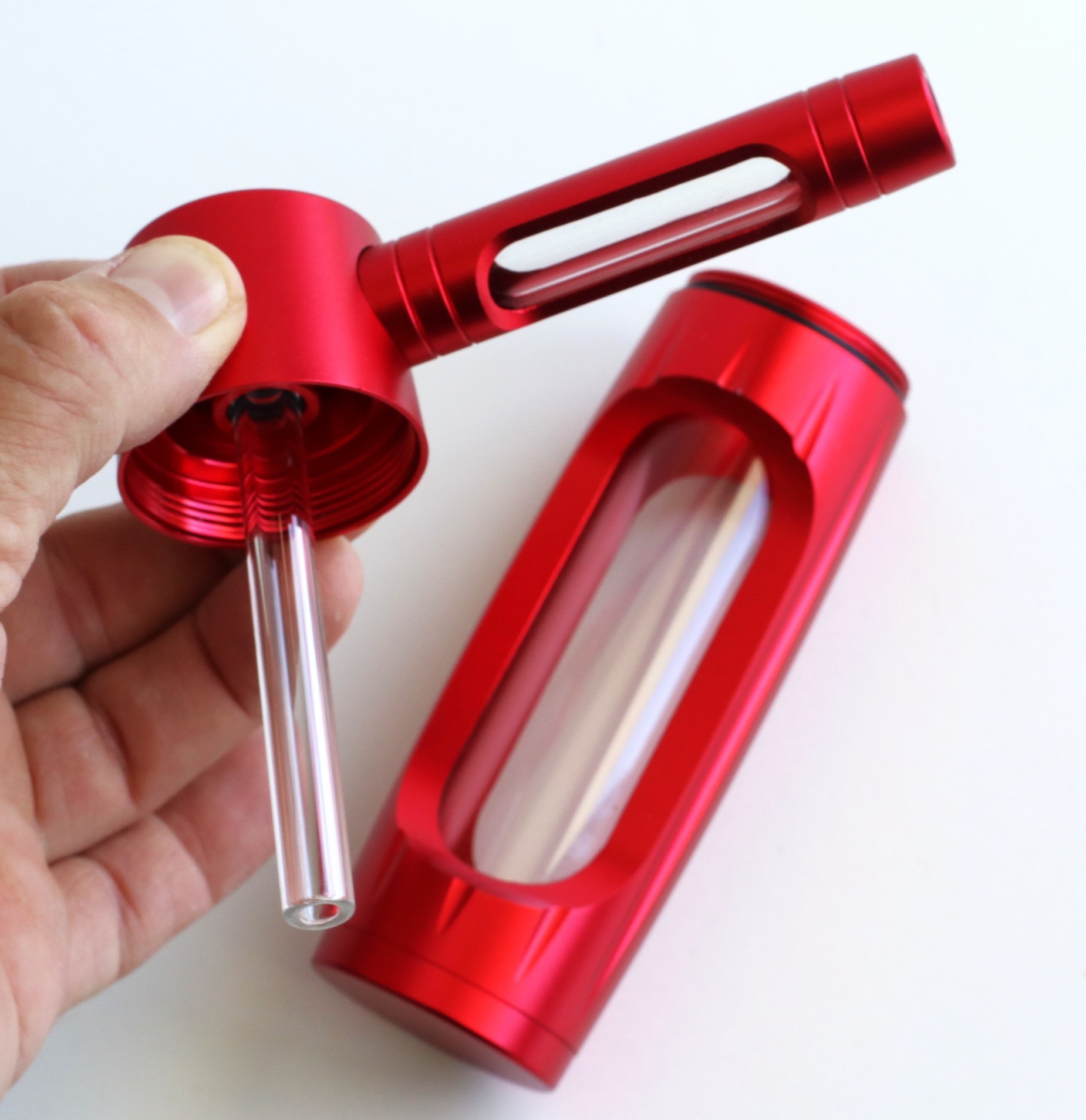 PRO420 Glass & Aluminum 6? Bubbler-Water Pipe-Easy to Clean-Perfect Small Bubbler