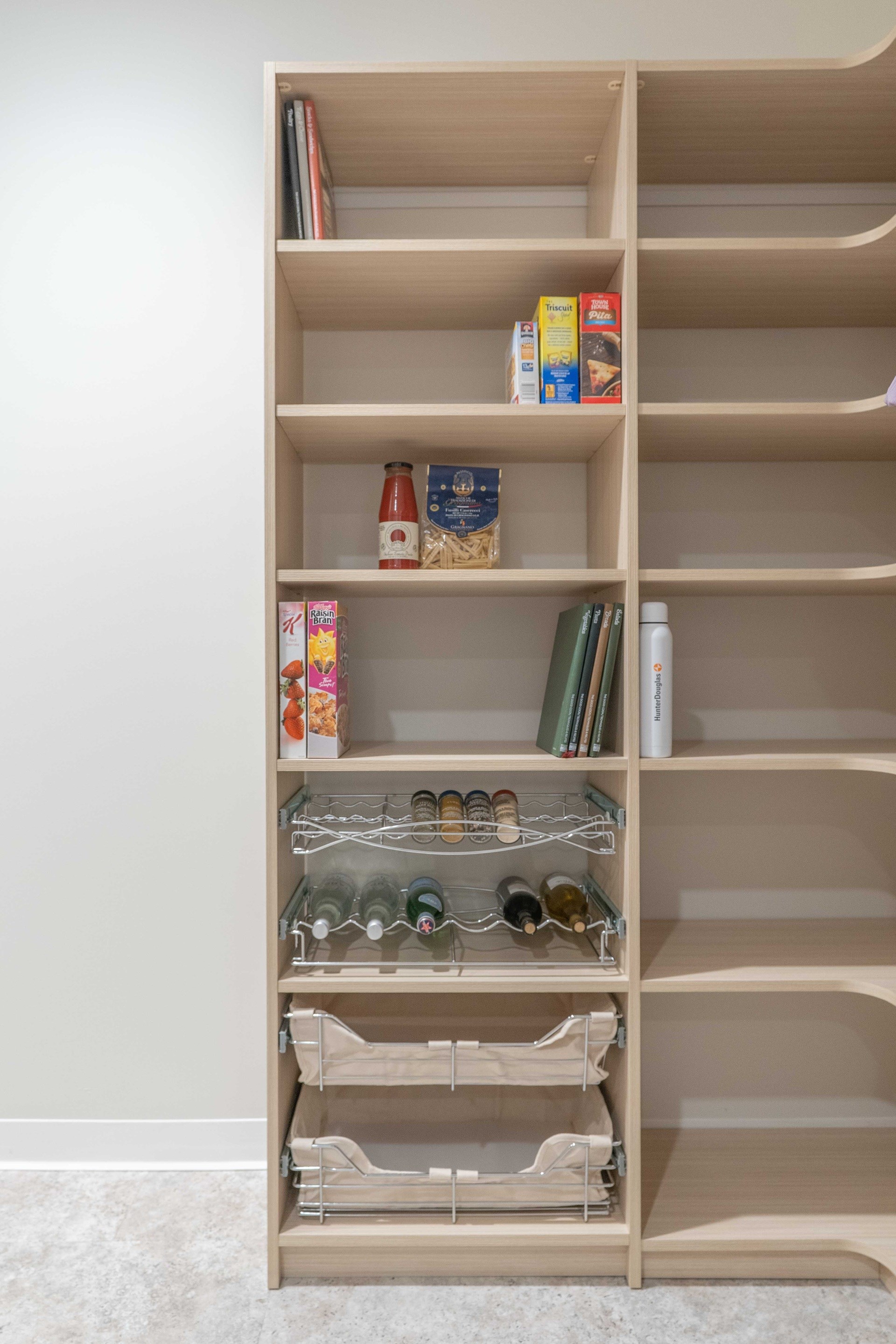 Custom laundry room shelving