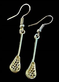 Gold Lacrosse Earrings