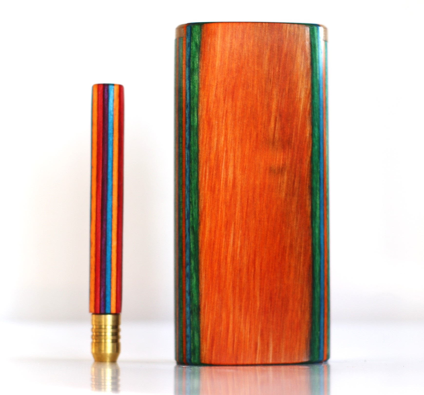 Diamond Wood Slider lid Dugout-Classic Smokers Stash Box